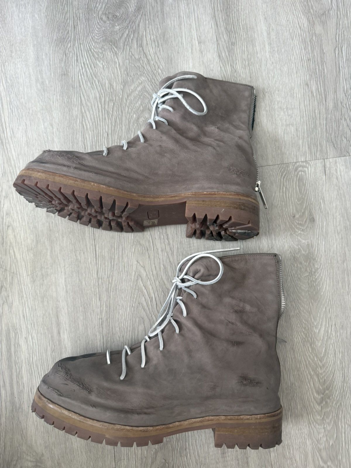 424 424 laced up marathon boot nabuk dusty nude Size US 11 / EU 44 - 1 Thumbnail