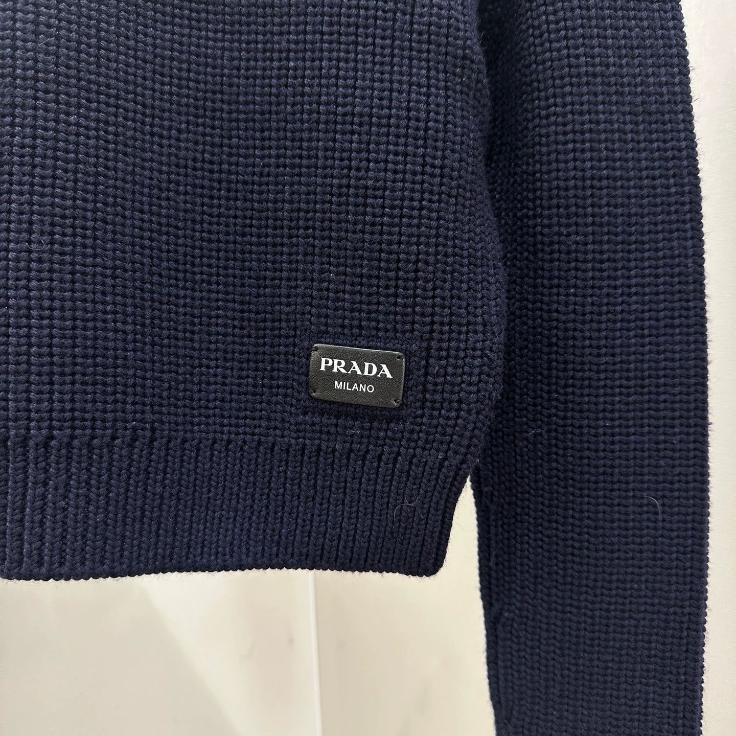 Prada Prada 25ss navy gold button sweater 36 NWT Size XS / US 0-2 / IT 36-38 - 4 Thumbnail