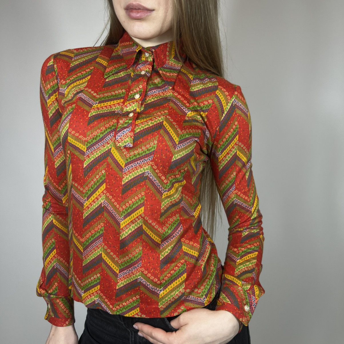 Vintage Vintage 90s Saint Clair Paris Retro Style Luxury Shirt Size M / US 6-8 / IT 42-44 - 3 Thumbnail