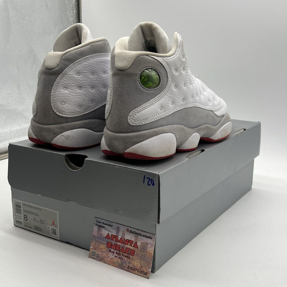Jordan Brand Air Jordan 13 white wolf grey Size US 8 / EU 41 - 5 Thumbnail