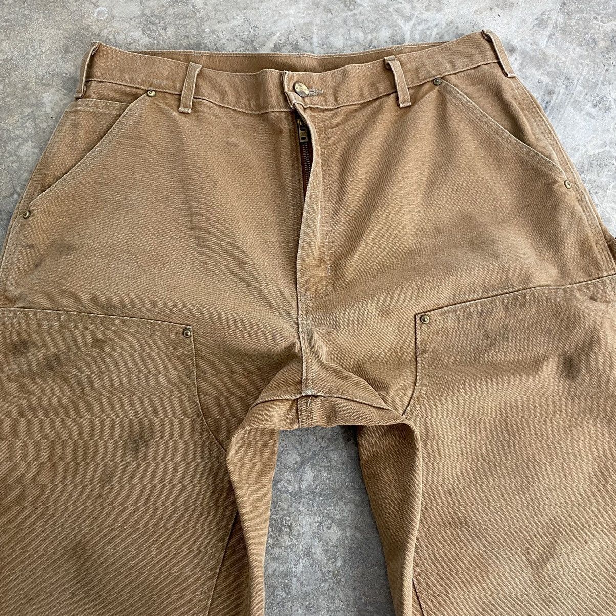 Carhartt VTG Carhartt Double Knee Faded Tan Dirty Carpenter Pants Size US 34 / EU 50 - 12 Thumbnail
