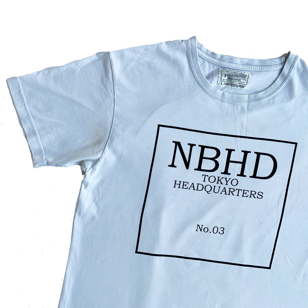 Neighborhood Neighbourhood NBHD - Box Graphic Logo Tee - White - L Size US L / EU 52-54 / 3 - 4 Thumbnail