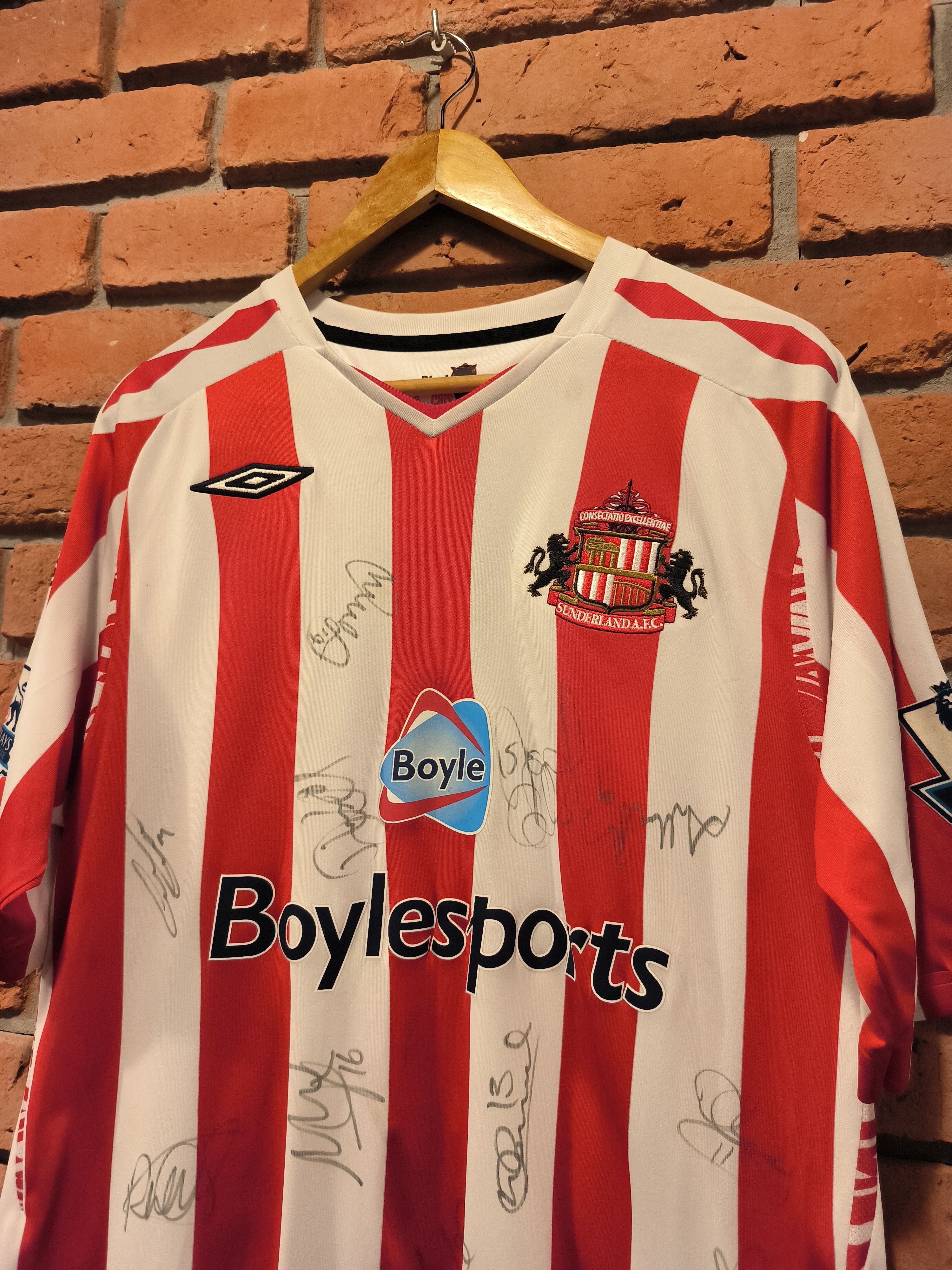 Umbro Umbro Jersey Sunderland FC Shirt Halford #2 Signed Size US XL / EU 56 / 4 - 4 Thumbnail