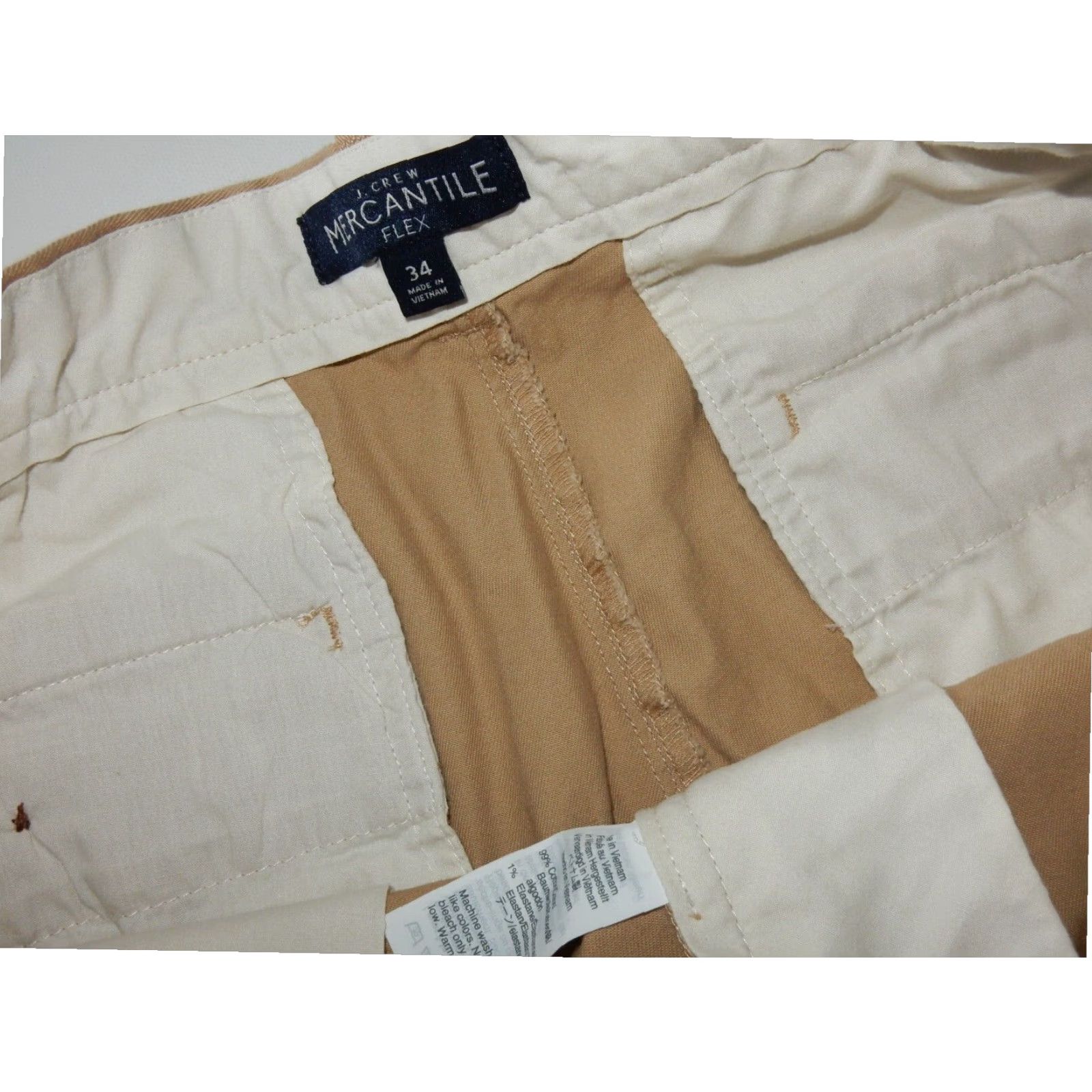 J.Crew J.CREW Men's Chino Shorts Beige Size 34 Cotton Size US 34 / EU 50 - 3 Thumbnail
