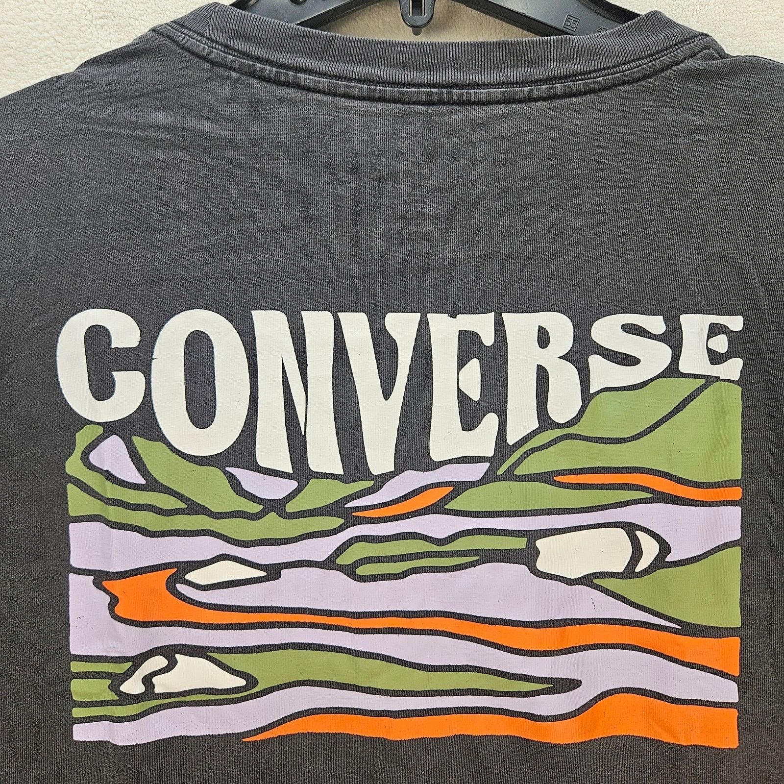 Converse CONVERSE MEN'S LARGE BLACK GARMENT DYE DISTRESS SS TSHIRT Size US L / EU 52-54 / 3 - 7 Thumbnail