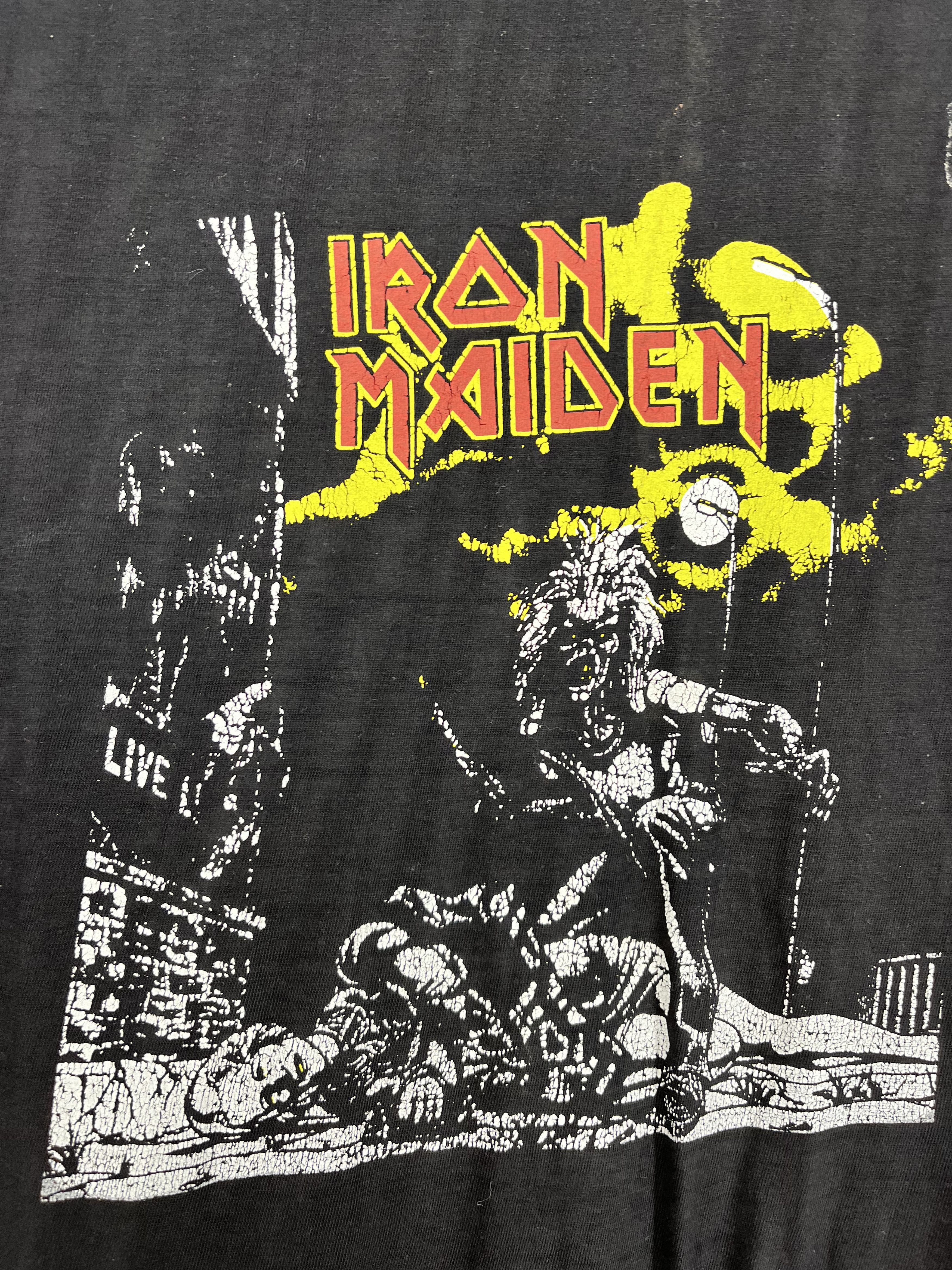Iron Maiden Vintage 80s Very Rare Iron Maiden Sanctuary Is The Second Size US XL / EU 56 / 4 - 12 Thumbnail