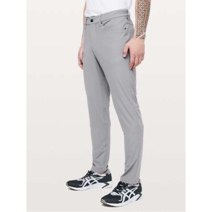 Lululemon Lululemon Men's ABC Slim Performance Pants - Light Gray Size US 31 - 1 Thumbnail