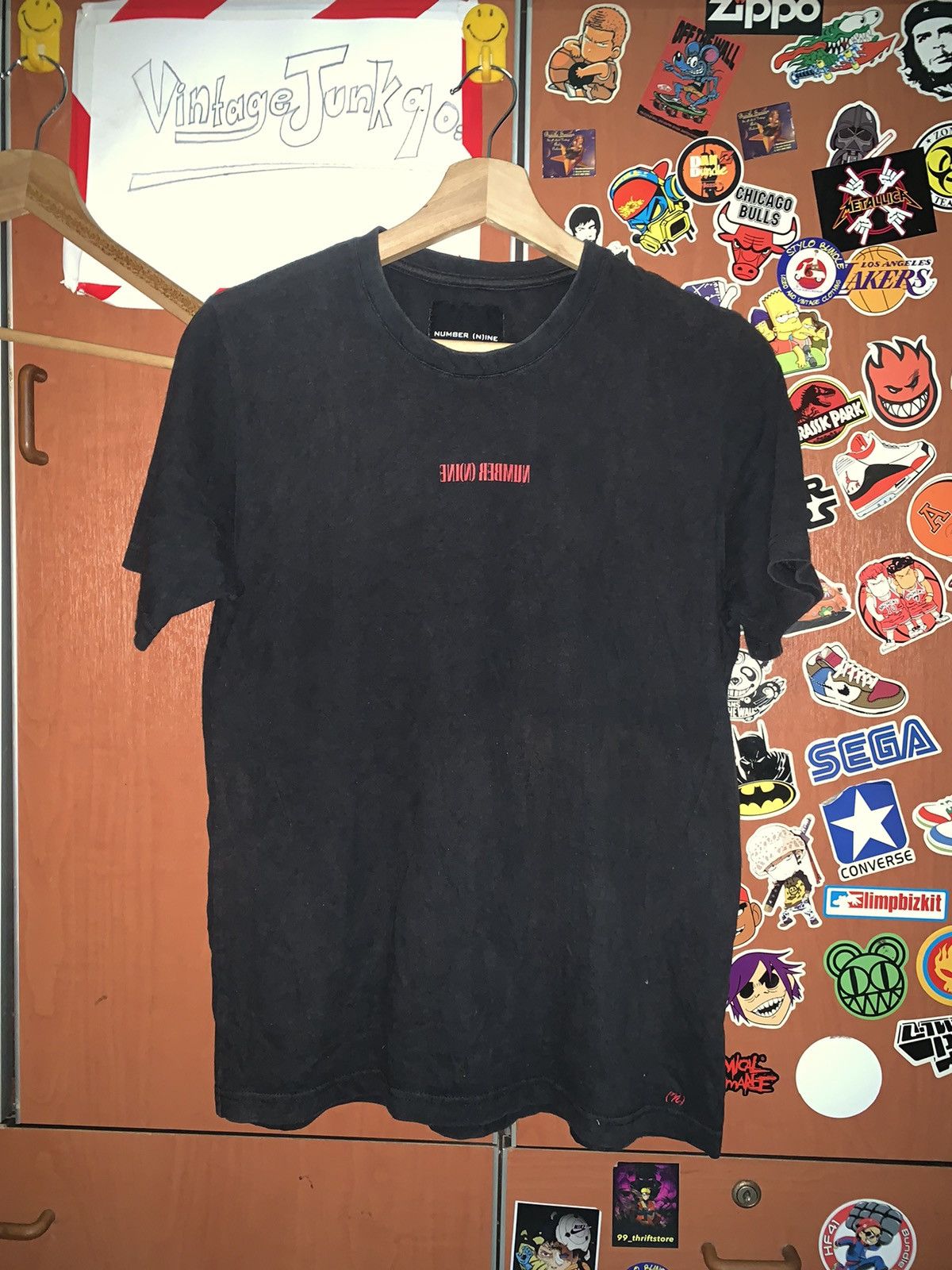 image of Number N Ine x Vintage Number (N)Ine T-Shirt in Black, Men's (Size Small)