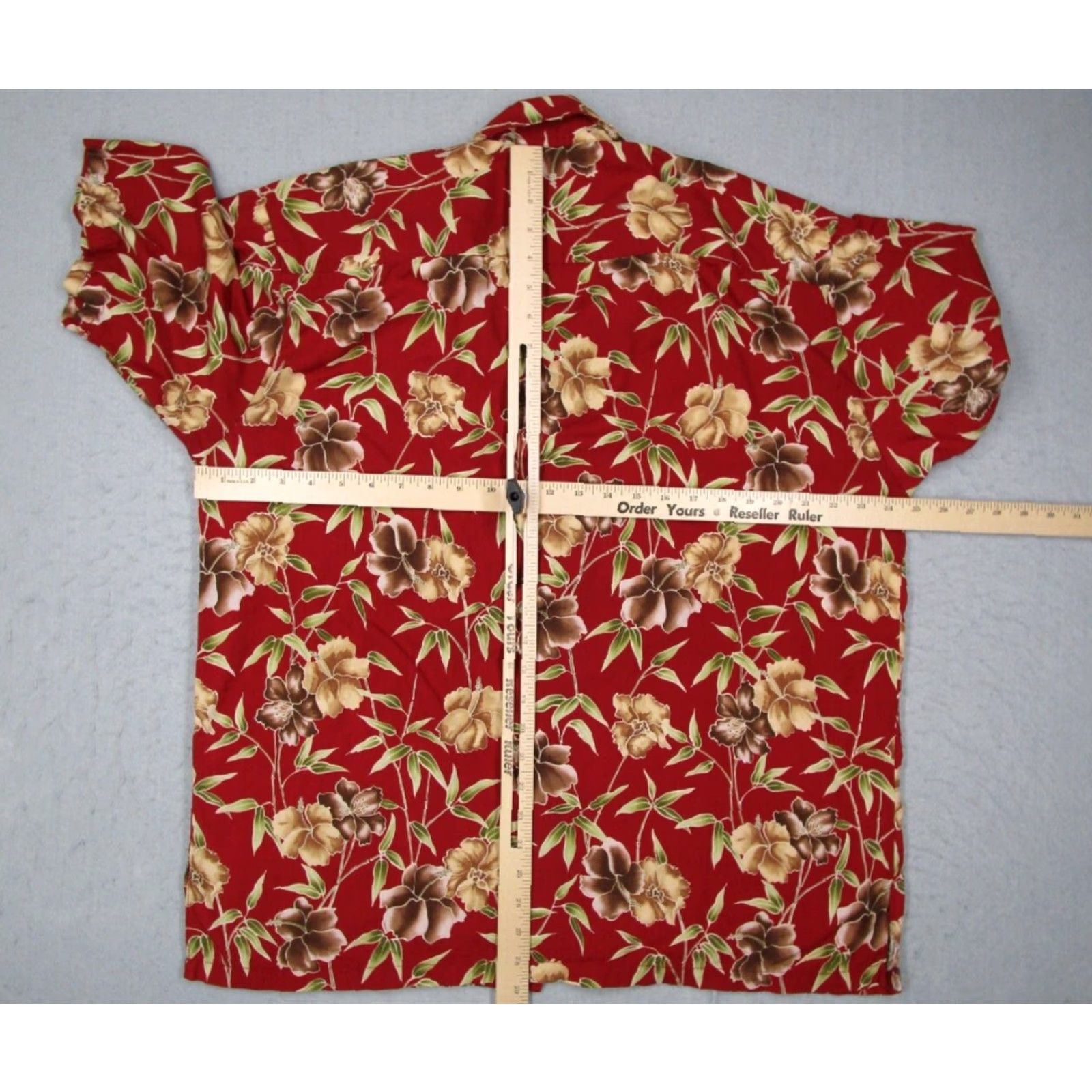 Tori Richard VINTAGE Tori Richard Mens XL Red Floral Short Sleeve Hawaiian Button Up Shirt Size US XL / EU 56 / 4 - 5 Thumbnail