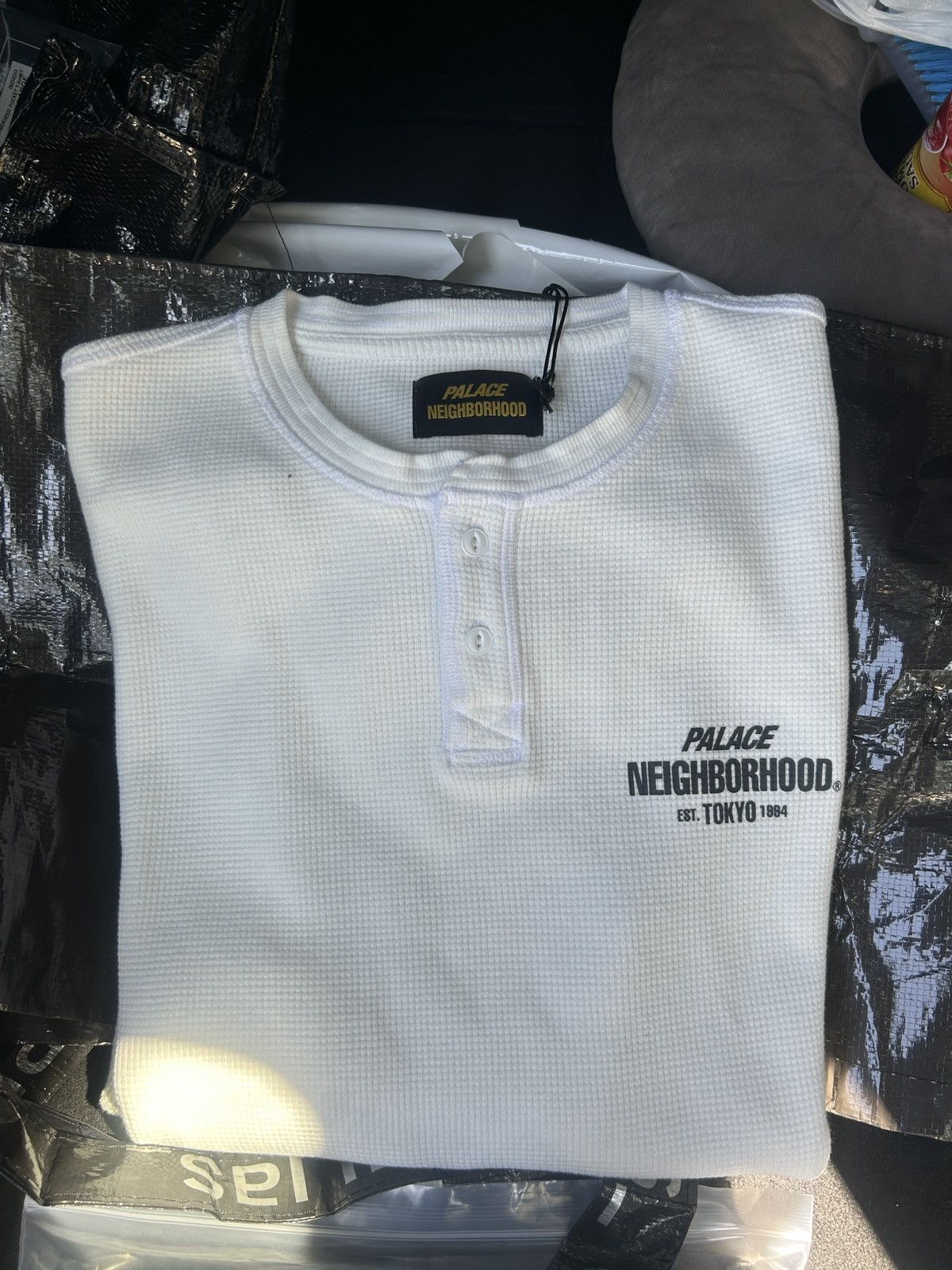 トップス PALACE x NEIGHBORHOOD Waffle Jersey Palace x Neighborhood Waffle Jersey Black Men's - FW25 - US