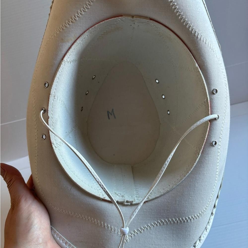 Designer Leather Color Block Cowboy Hat Size ONE SIZE - 3 Thumbnail