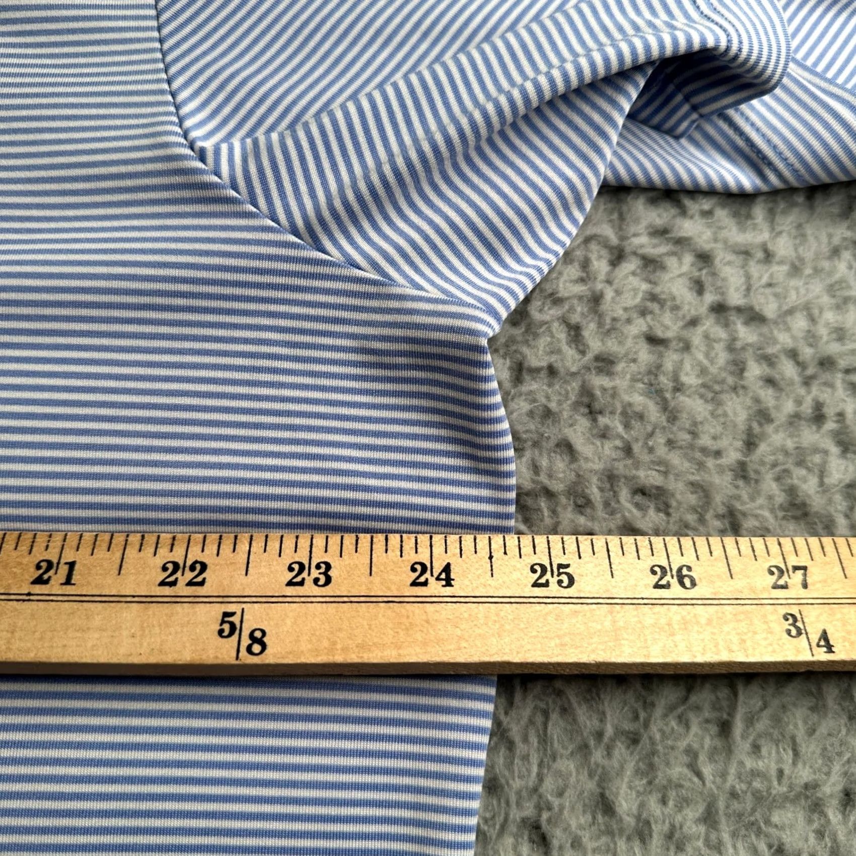 Vintage Greyson Polo Shirt Mens L Blue White Striped Short Sleeve Performance Golf Size US L / EU 52-54 / 3 - 7 Thumbnail