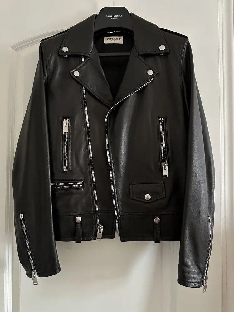 Saint Laurent Paris Leather Motorcycle Jacket Size US S / EU 44-46 / 1 - 1 Thumbnail
