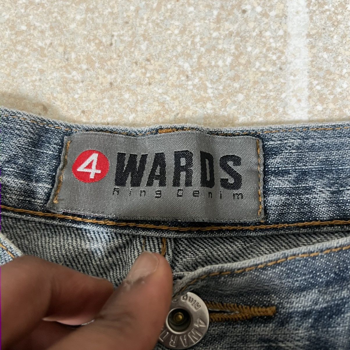 Other 4WARDS Denim Y2K Cargo Utility Jeans Wide Leg 30x31 Baggy Size US 30 / EU 46 - 4 Thumbnail
