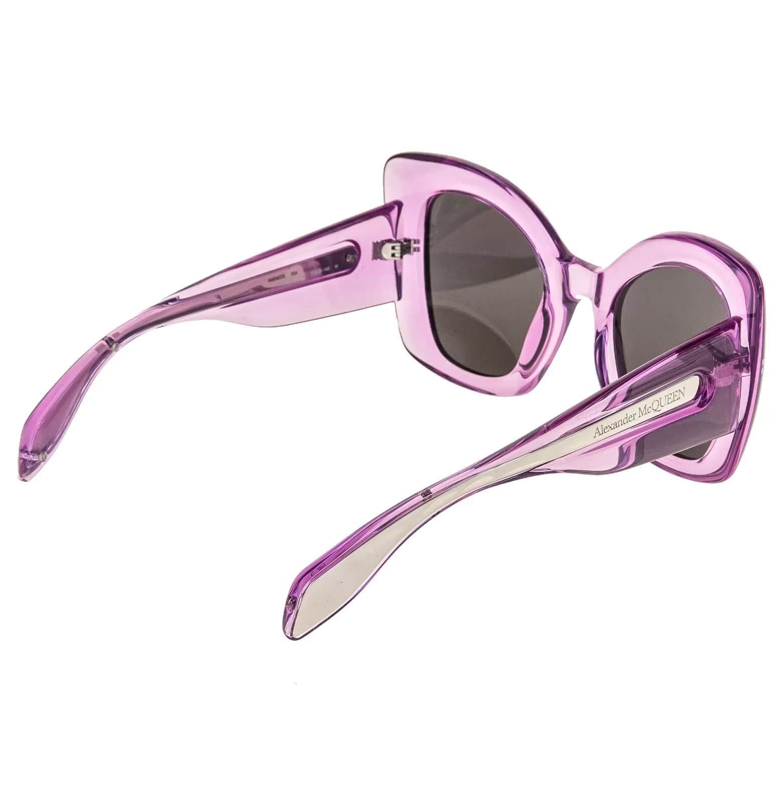 Alexander McQueen ALEXANDER MCQUEEN Violet Translucent AM0402S 0402 004 Size ONE SIZE - 2 Thumbnail