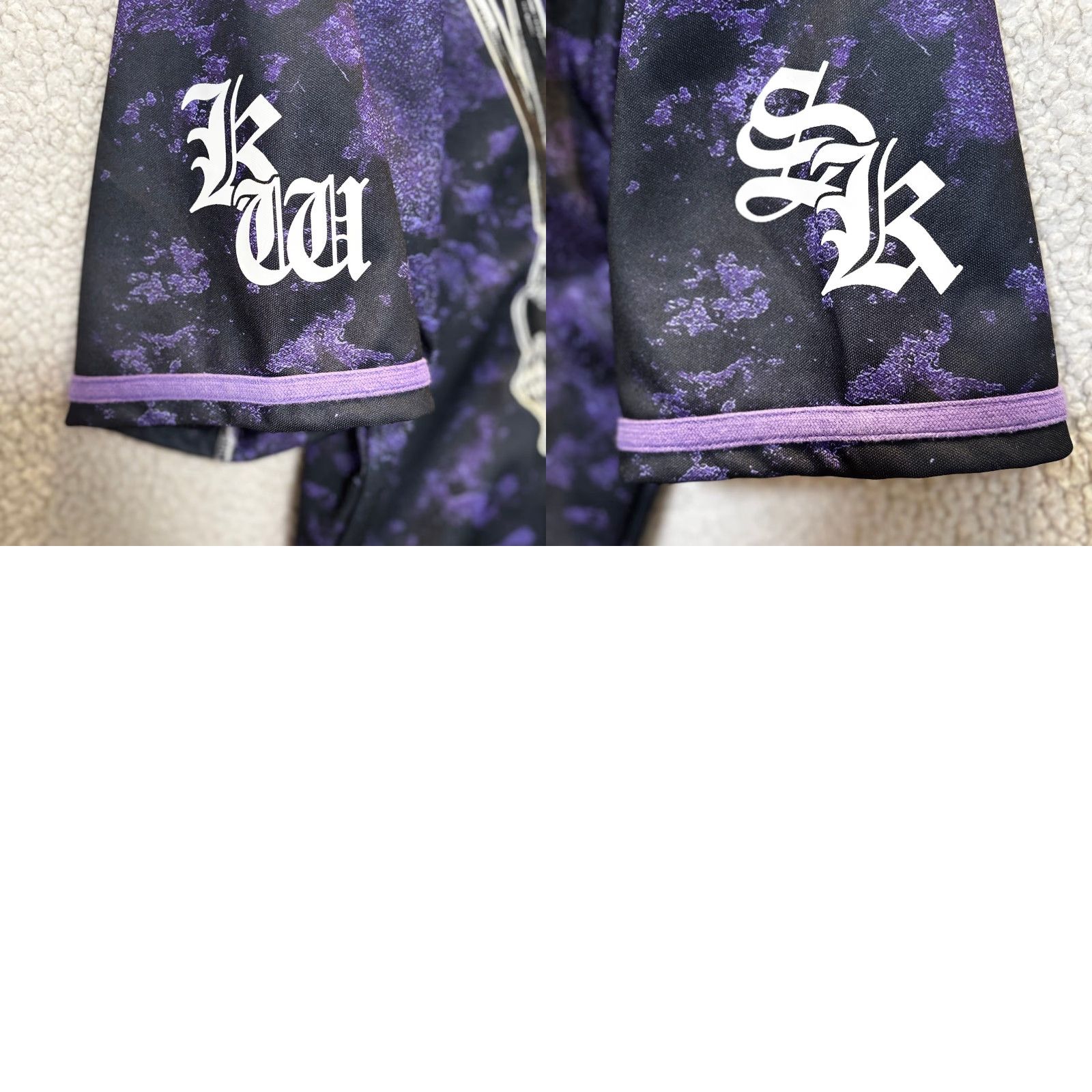 Vintage Sullivan King x Kai Wachi Jersey Shirt Small Purple Black Skull King Button Up Phosphorescent? Wait no. Size US S / EU 44-46 / 1 - 8 Thumbnail