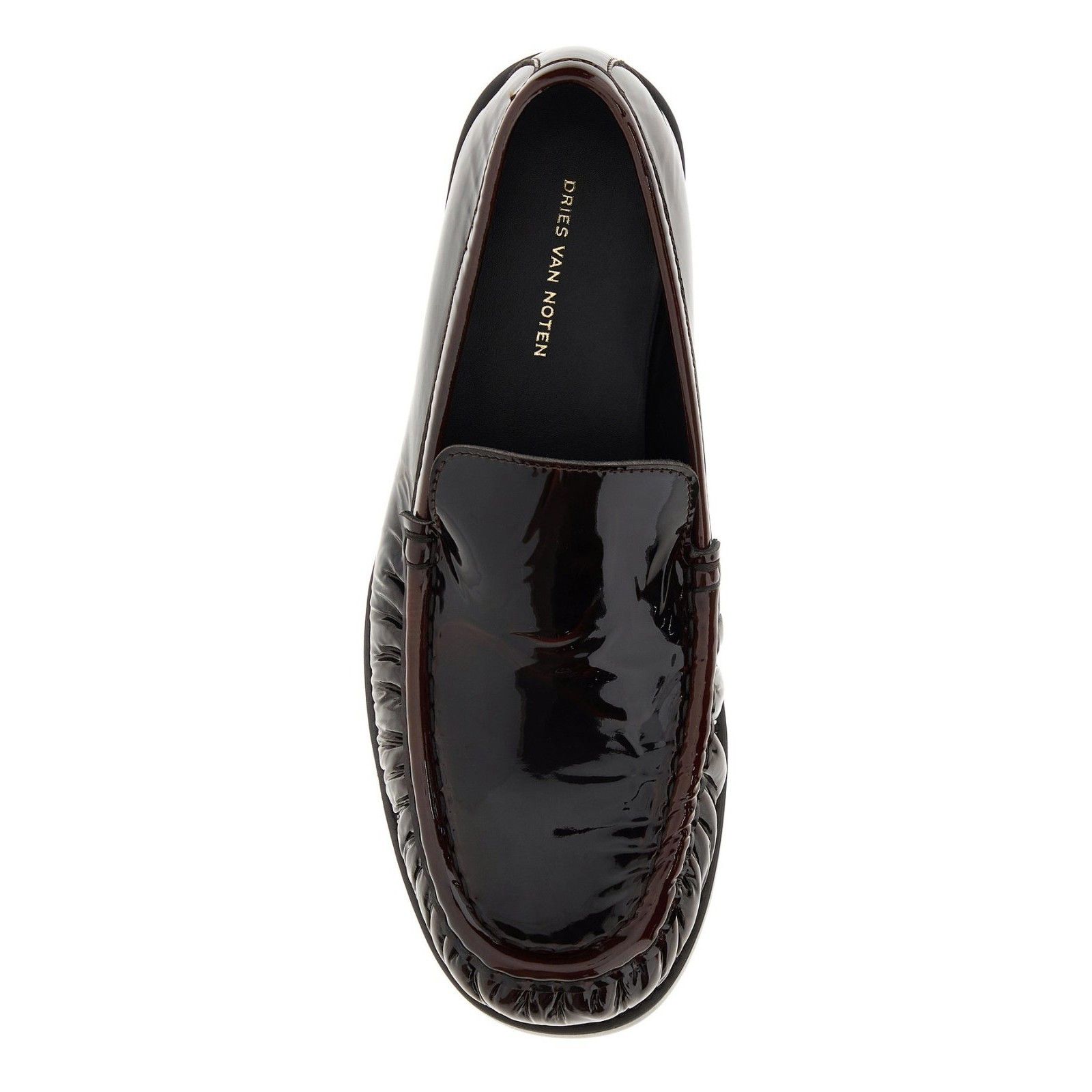 Prada DRIES VAN NOTEN Brown Leather Loafers New & Authentic (Women Size US 11 / IT 41 - 4 Thumbnail