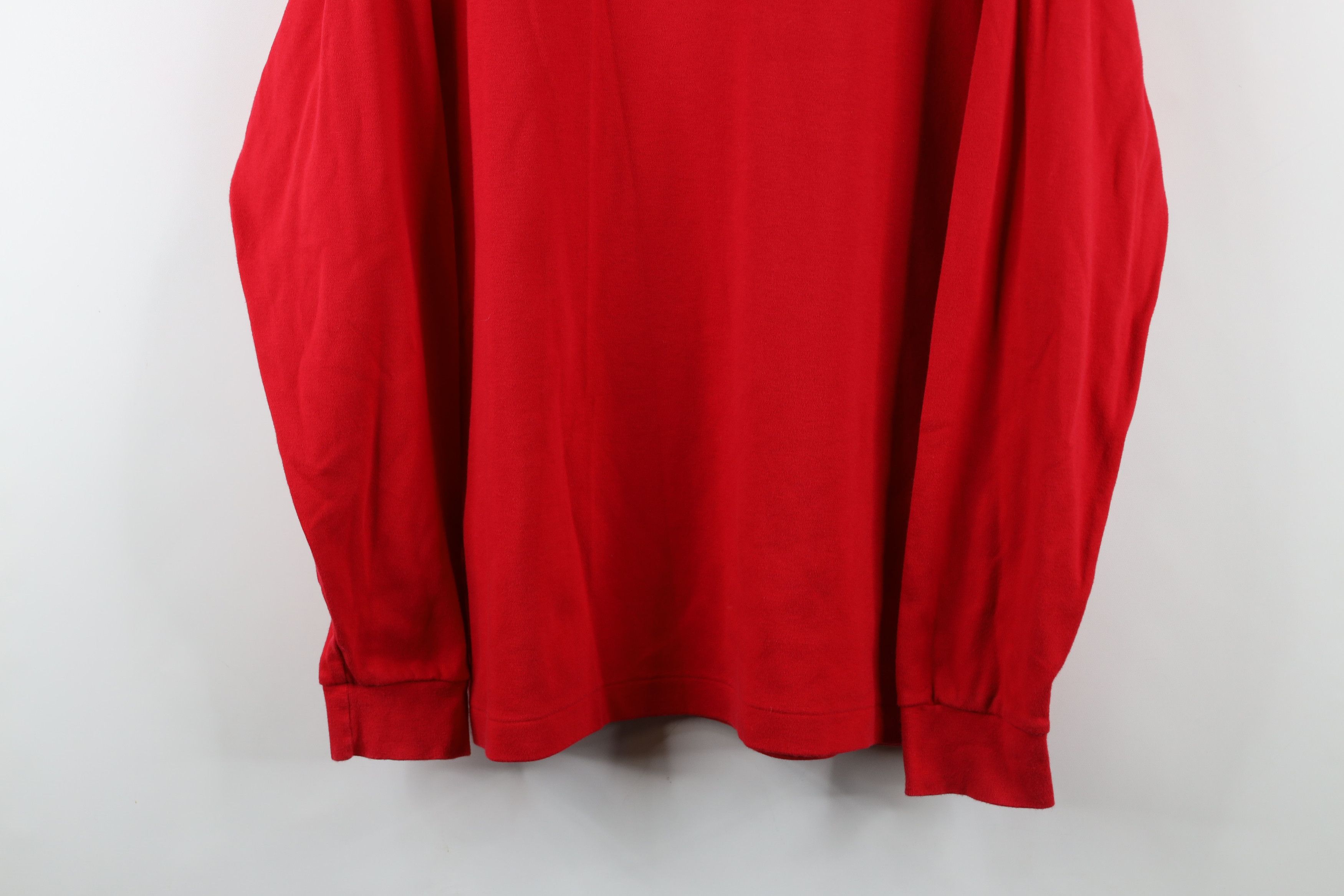 Vintage Vintage 90s Ohio State University Turtleneck T-Shirt Red USA Size US XL / EU 56 / 4 - 3 Thumbnail