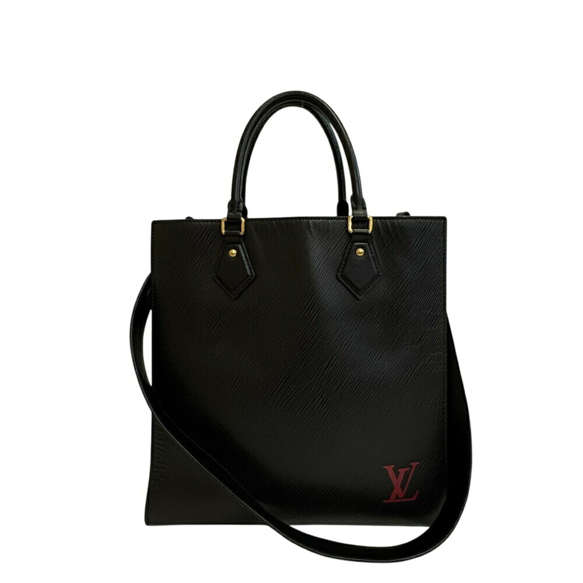 Louis Vuitton LOUIS VUITTON M58658 Sac Plat PM Tote Bag, 2-Way Epi Leather Handbag, Black Size ONE SIZE - 1 Thumbnail