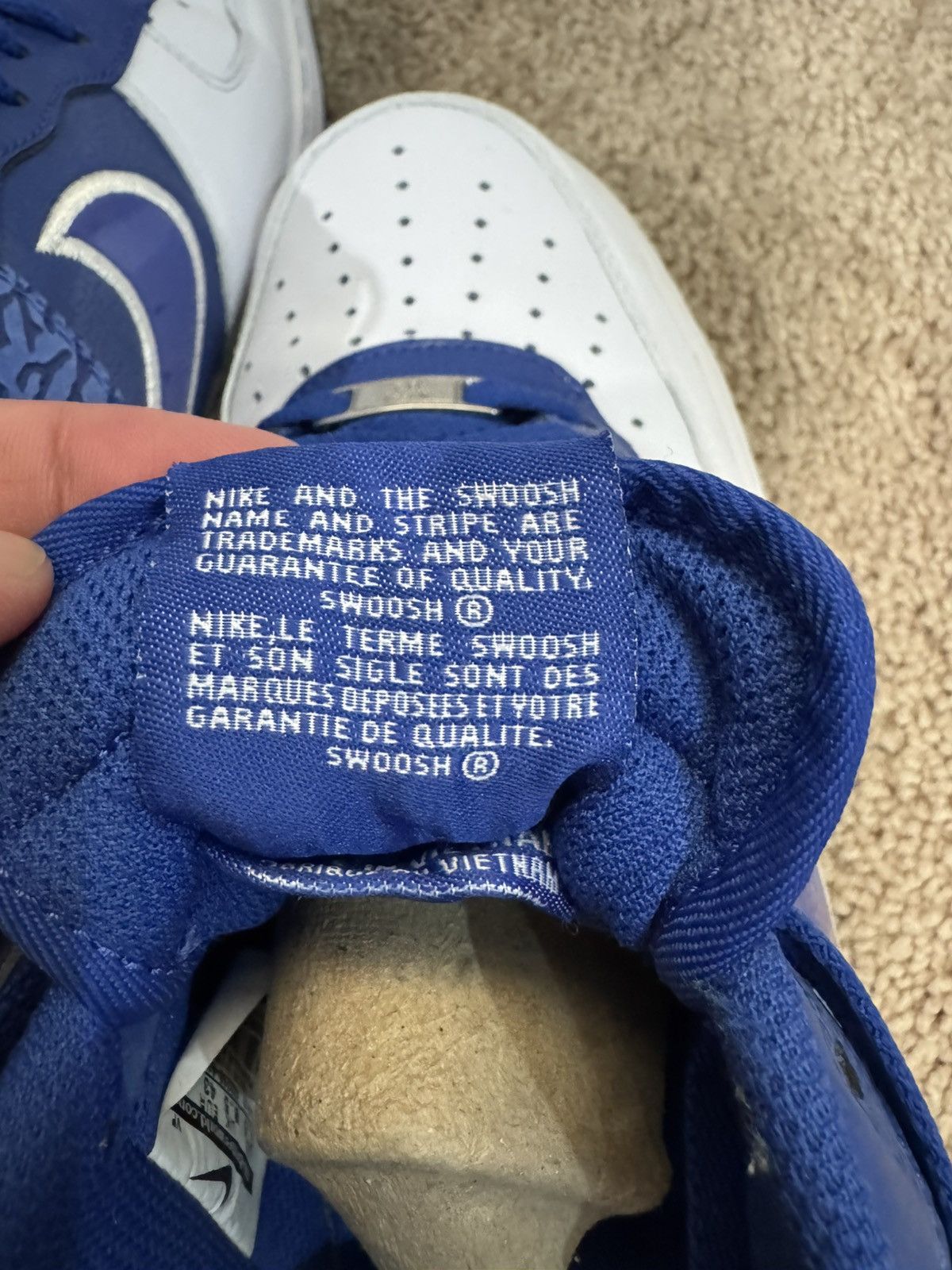 Nike Nike Air Force 1 Hyper Blue Elephant 2013 Size US 9.5 / EU 42-43 - 4 Thumbnail