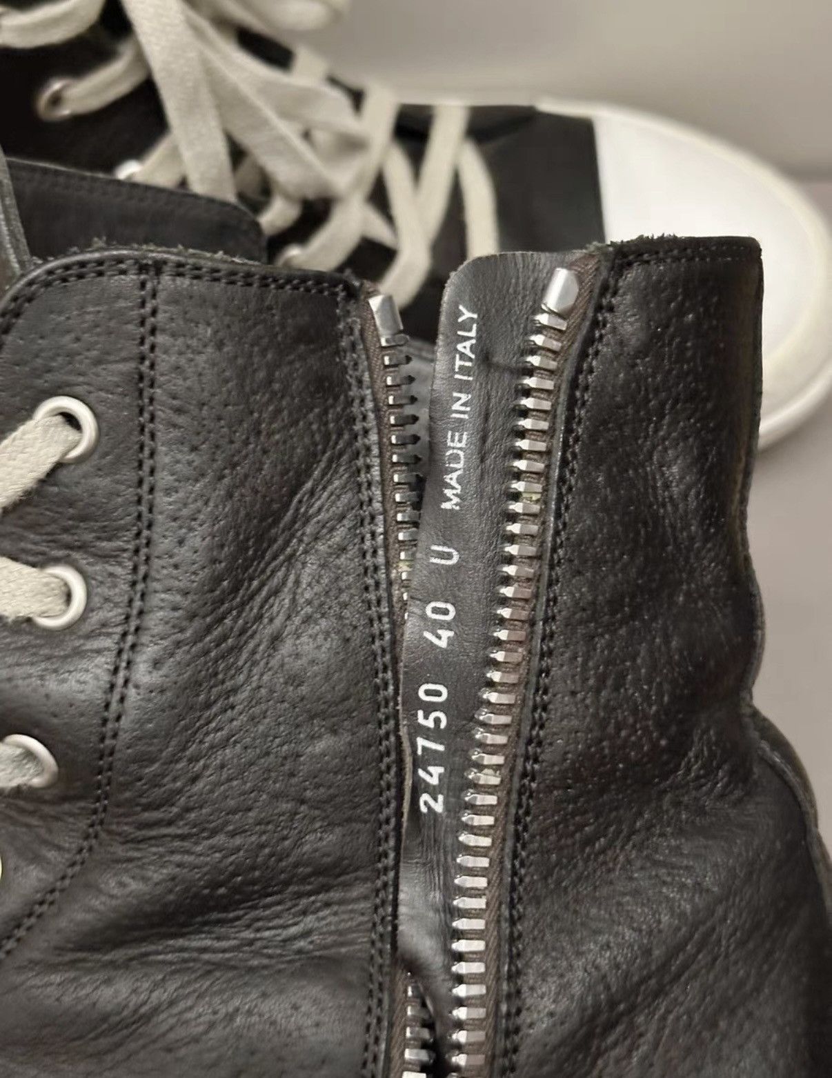 Rick Owens Rick Owens Mainline Pebbled Leather High-Top Zipper Size US 7 / EU 40 - 7 Thumbnail