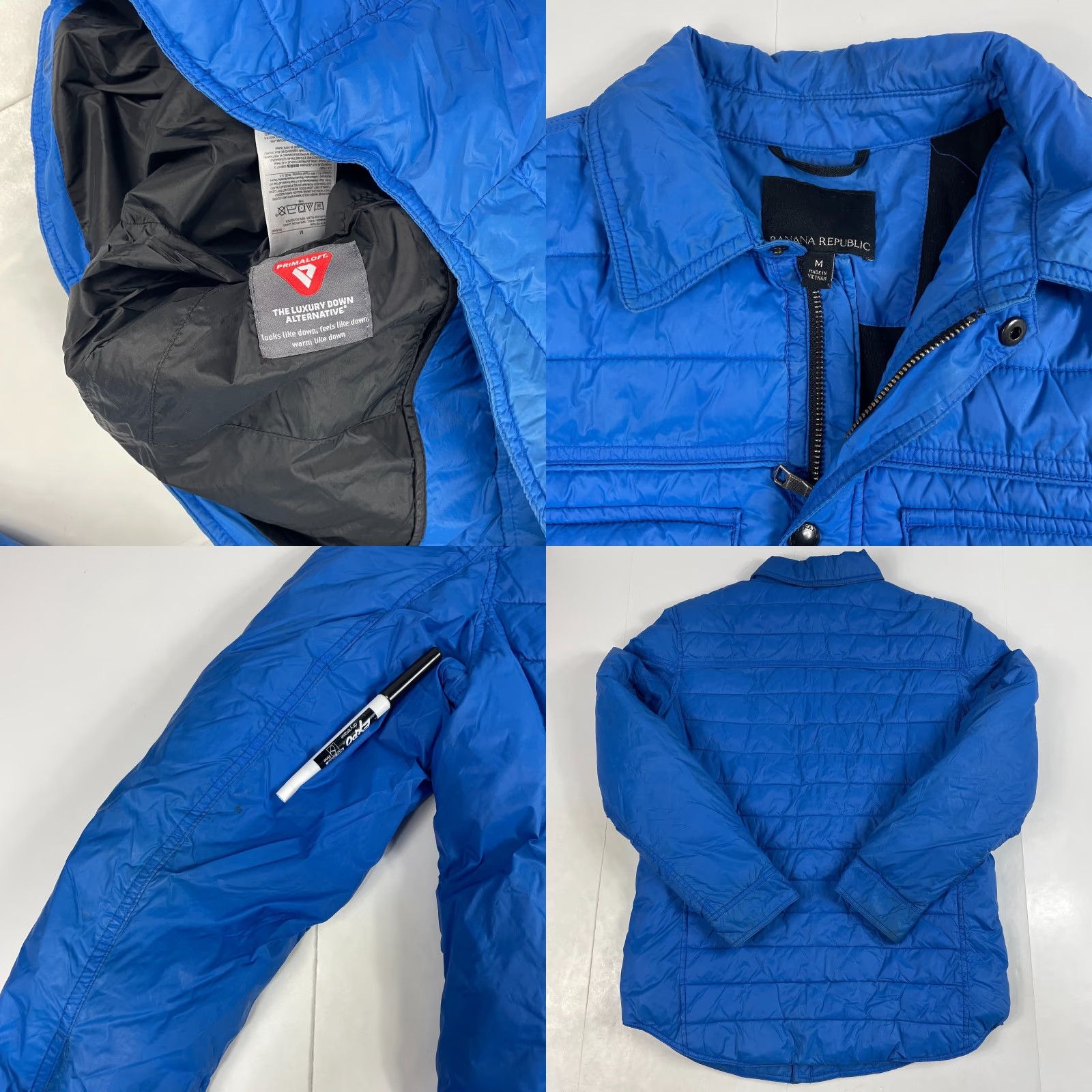 Banana Republic Banana Republic Jacket Mens Medium Blue Primaloft Puffer Full Zip Shacket Skiing Hiking Wind-Resistant Outdoor Fall Winter Spring Casual Workwear Size US M / EU 48-50 / 2 - 8 Thumbnail