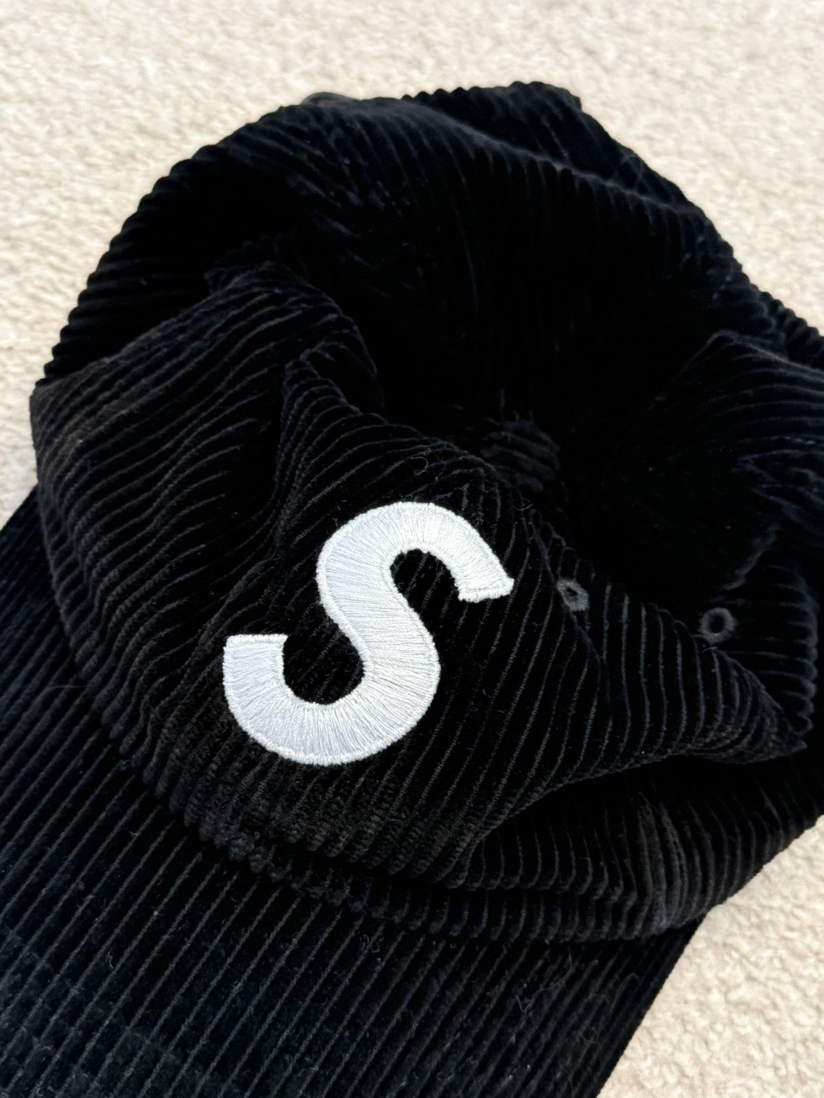 Supreme Supreme Corduroy S Logo 6-Panel (Black) Size ONE SIZE - 2 Thumbnail