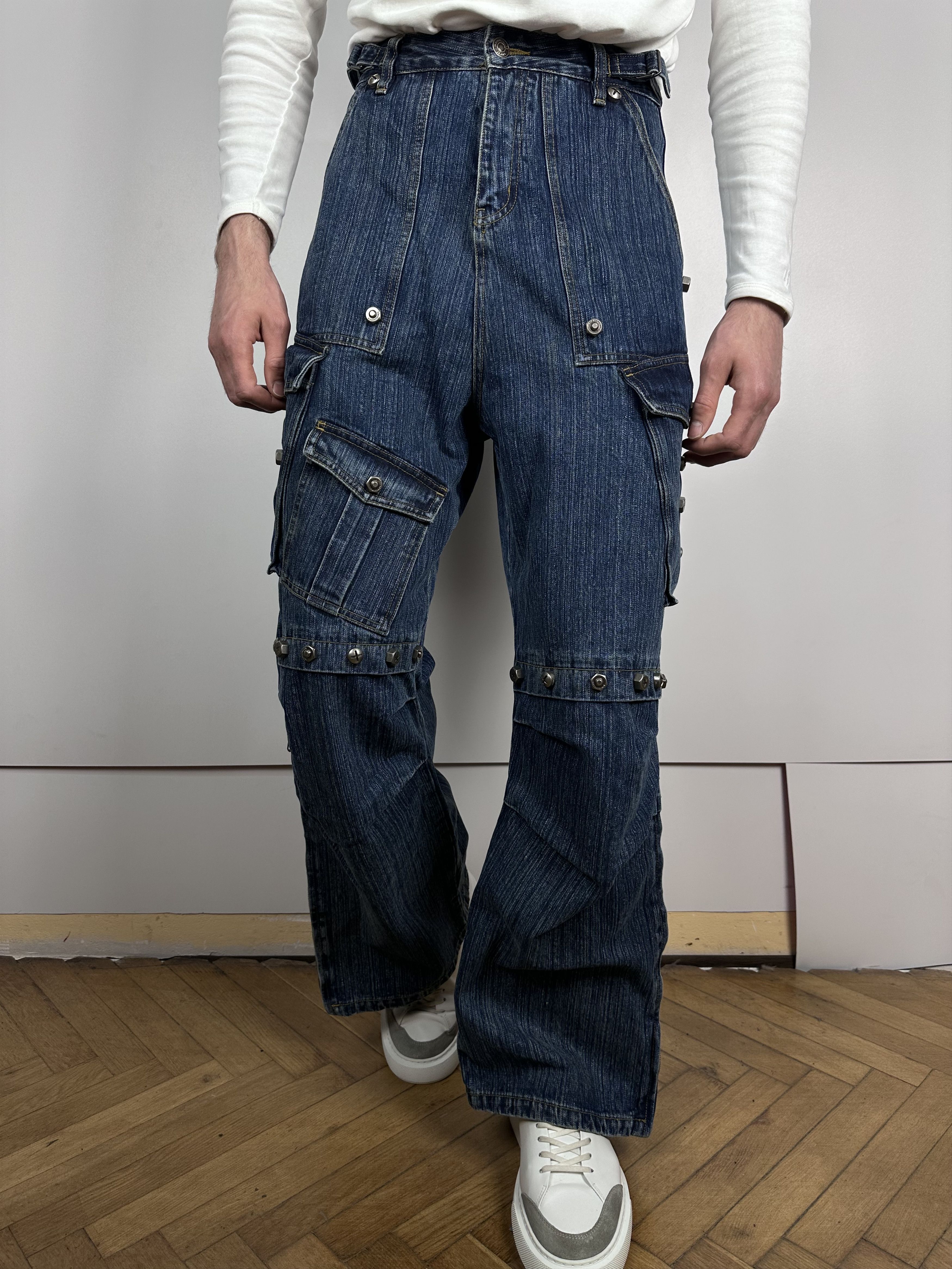Vintage Masonprince Multi-pocket Avangard Y2K Cargo Denim Japan S Size US 32 / EU 48 - 4 Thumbnail