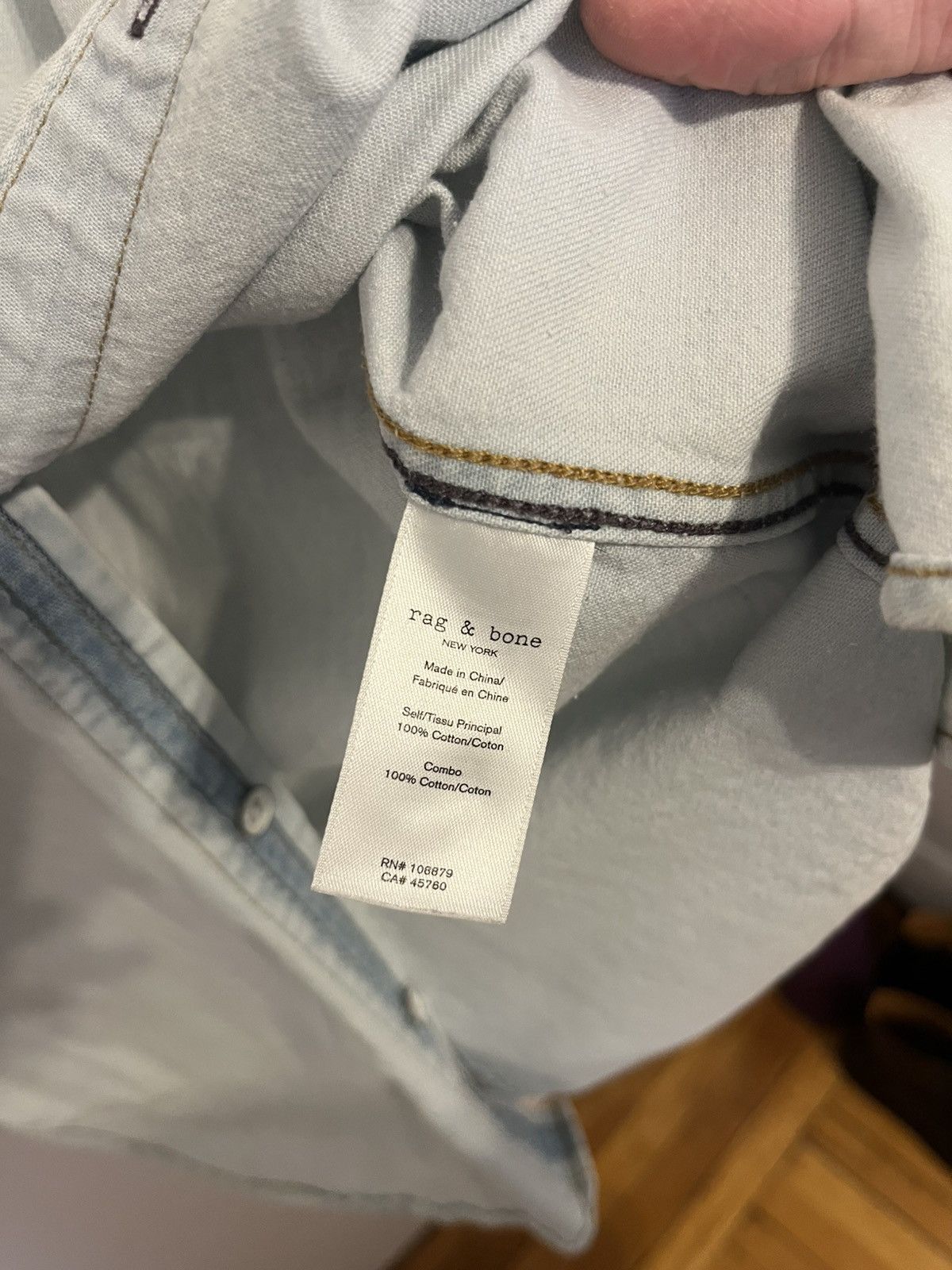 Rag & Bone Fit 3 light wash denim shirt Size US M / EU 48-50 / 2 - 6 Thumbnail