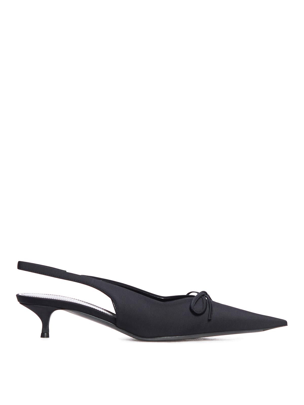 Balenciaga o1srvl11e0426 Knife Bow 40mm Slingback in Black Size US 8 / IT 38 - 1 Thumbnail