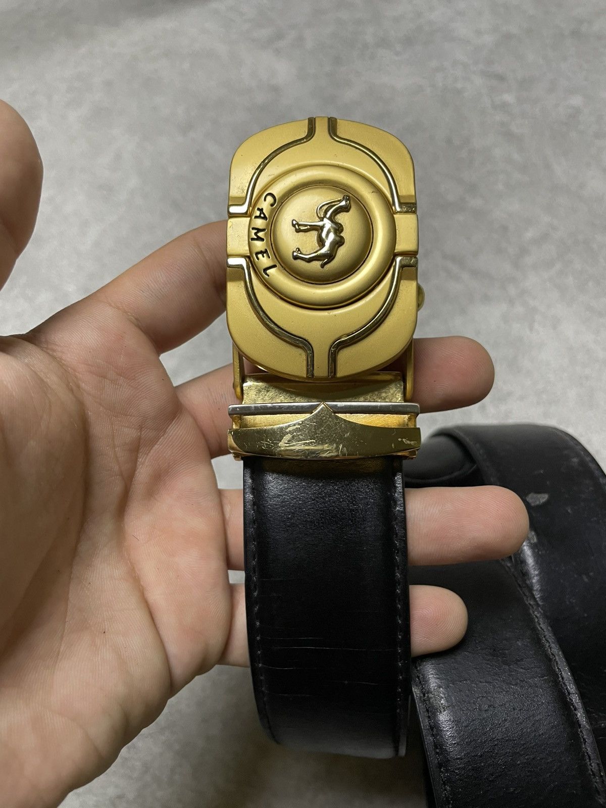 If Six Was Nine Skull IfSixWasNine Camel Time🕰️ Leather BeltArchive Piece Size ONE SIZE - 6 Thumbnail