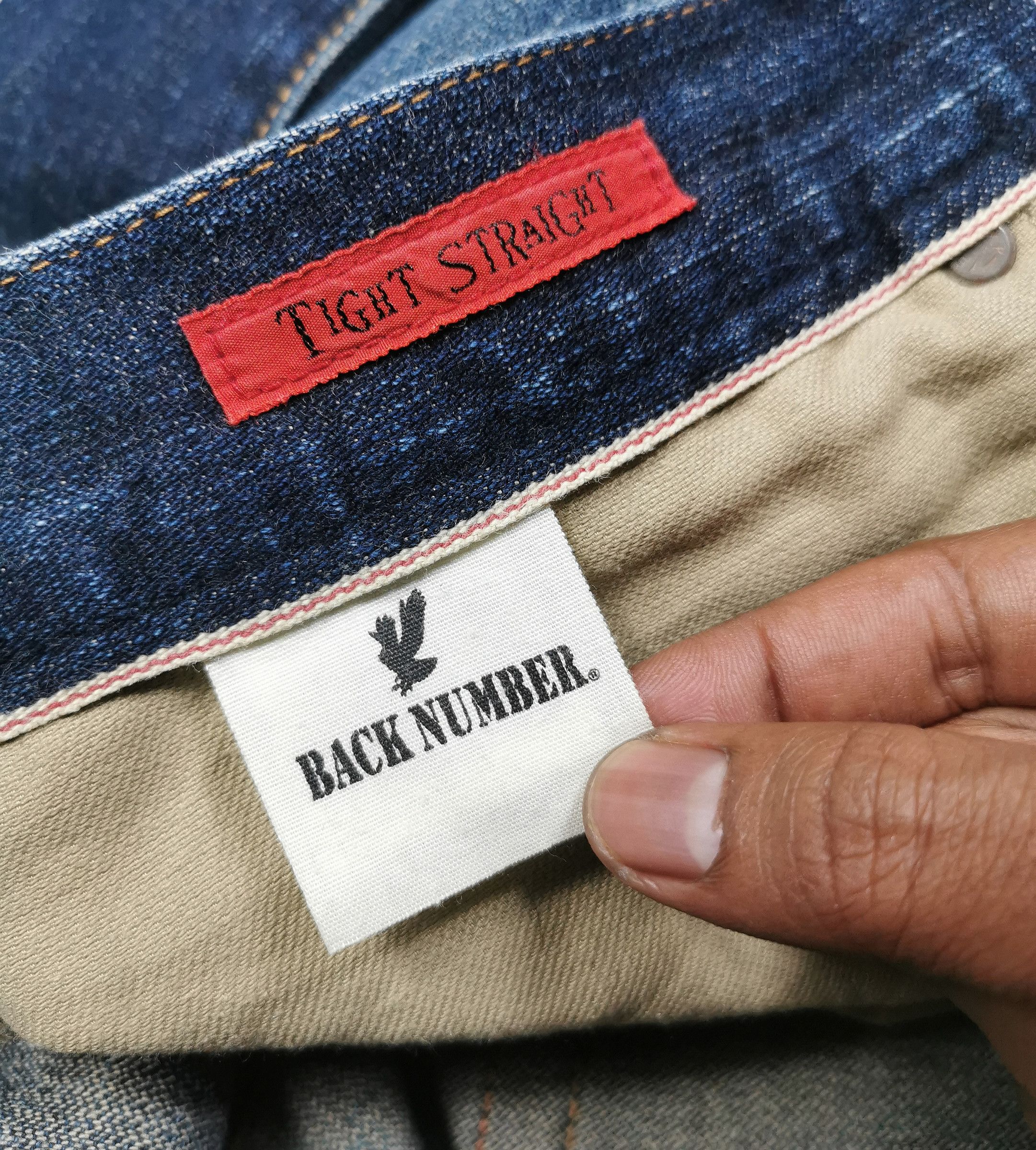 Japanese Brand × Jean × Self Edge Back Number Selvedge Jeans Size US 34 / EU 50 - 10 Thumbnail