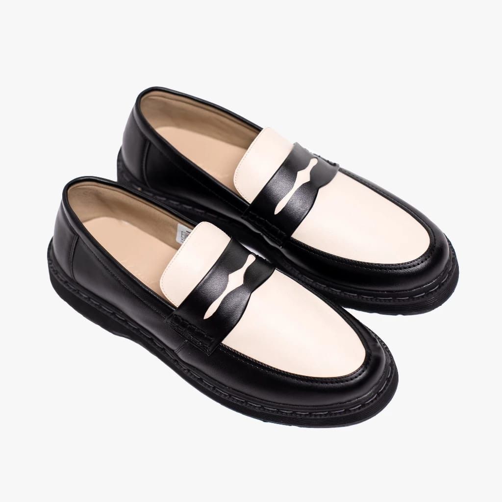 Other Silane Loafer Shoes Leather Black White Size US 10 / EU 43 - 1 Thumbnail