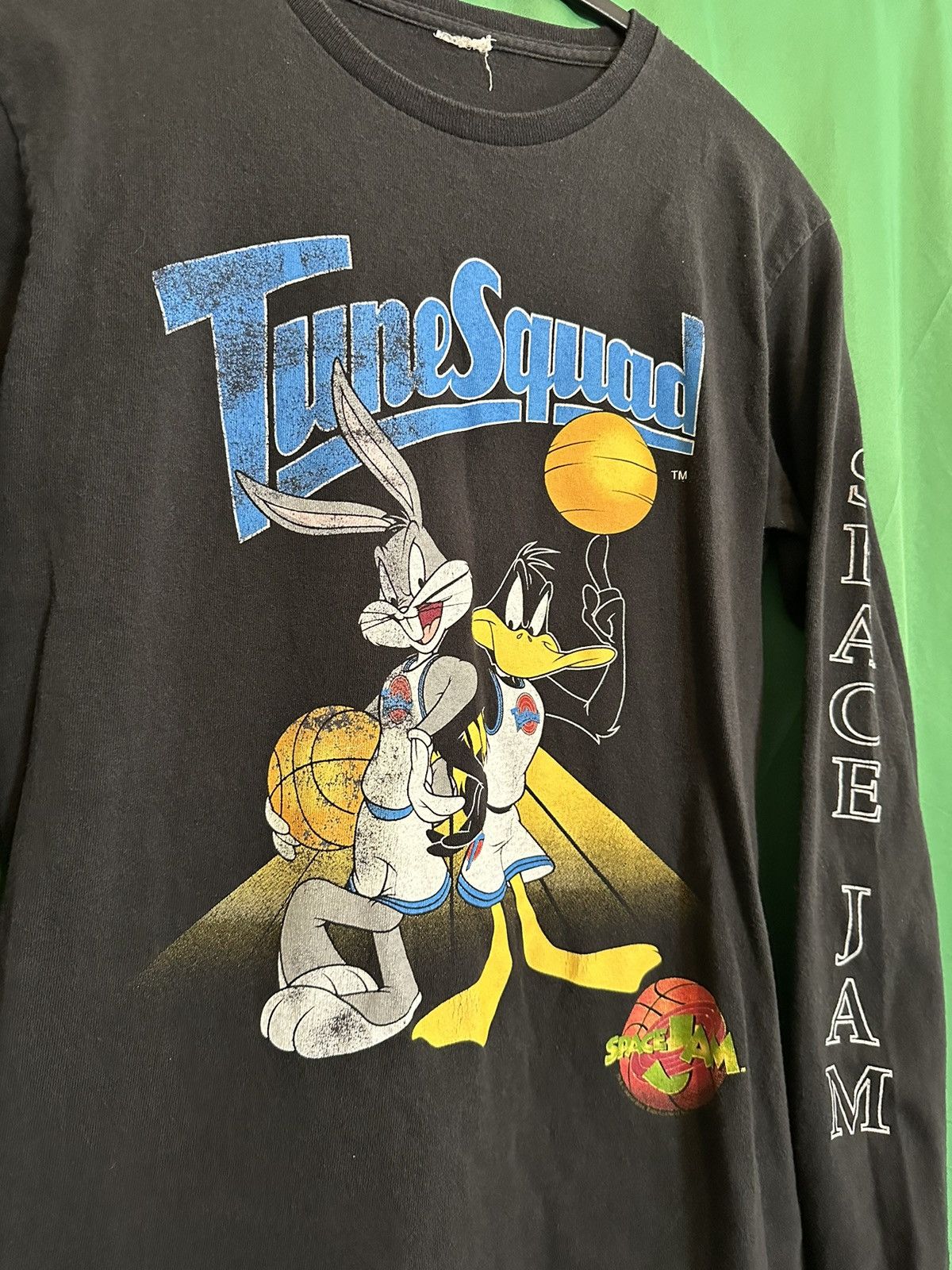 Vintage SPACE JAM logo sleeve L/S Tune Squad vintage t-shirt Size US XS / EU 42 / 0 - 2 Thumbnail