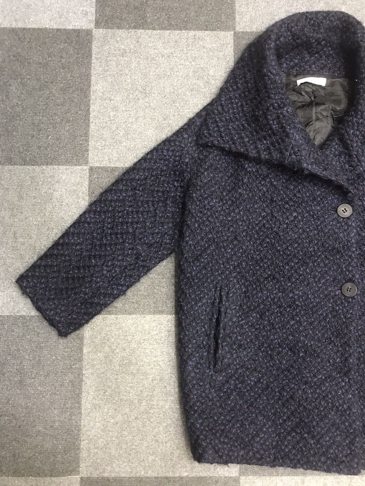 Designer × Japanese Brand × Tomorrowland Winter Very Rare KNOTat Two Tones Oversize Knitted Coat Size S / US 4 / IT 40 - 4 Thumbnail
