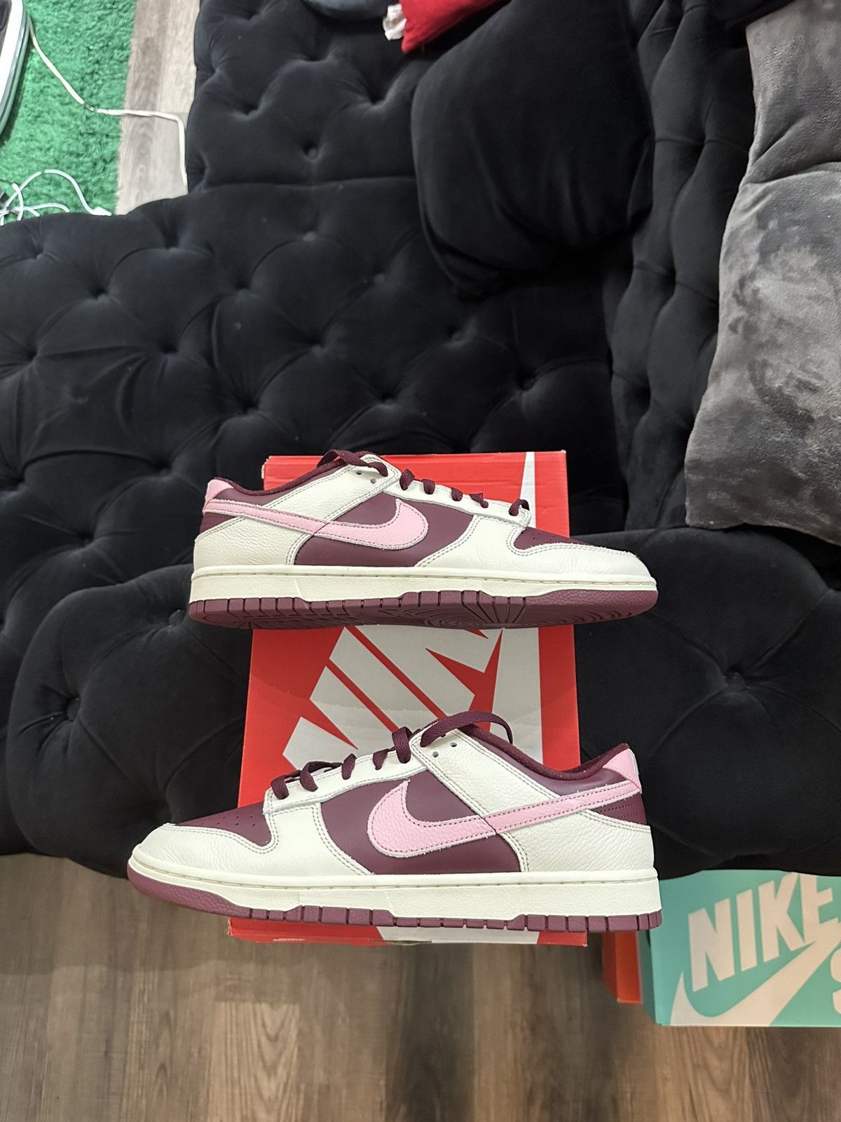 Nike Nike Dunk Low Valentines Day DR9705-100 Men’ Sz 12 Used Size US 12 / EU 45 - 1 Thumbnail