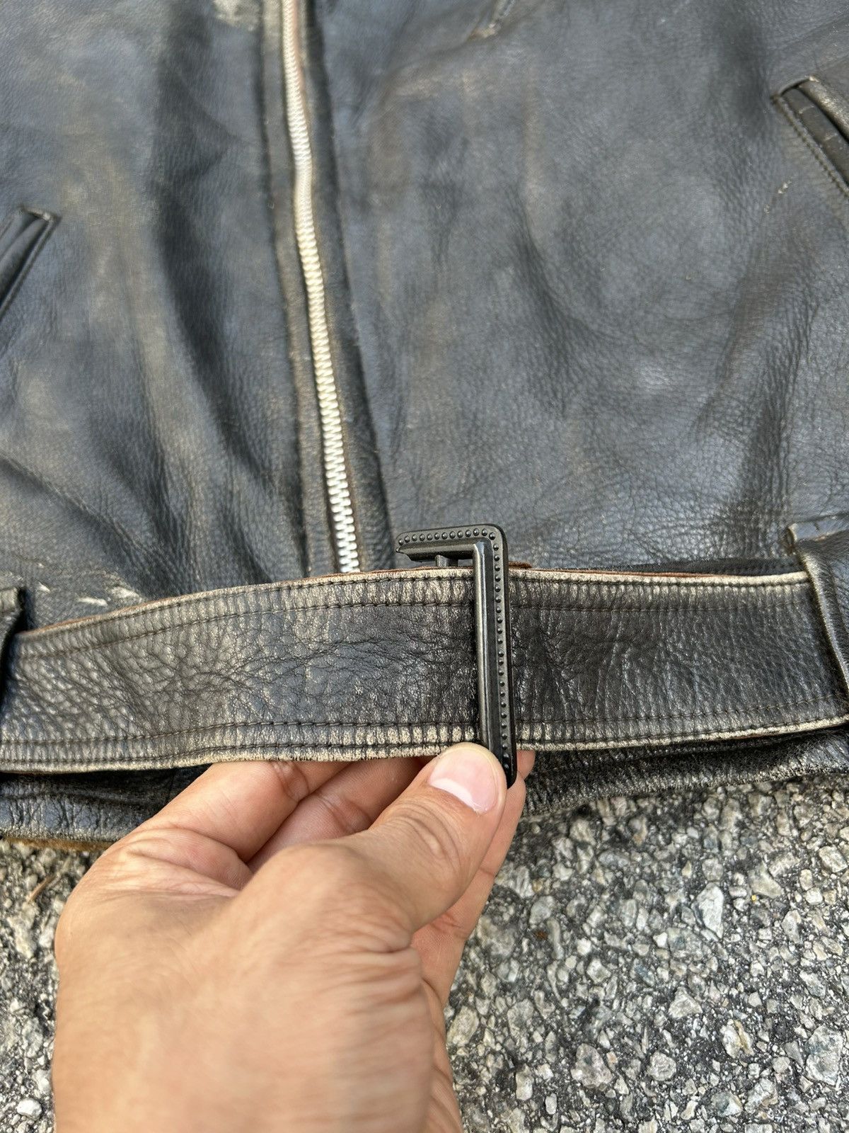 Other Vintage Avant Garde Punk Leather Jacket Size S / US 4 / IT 40 - 6 Thumbnail