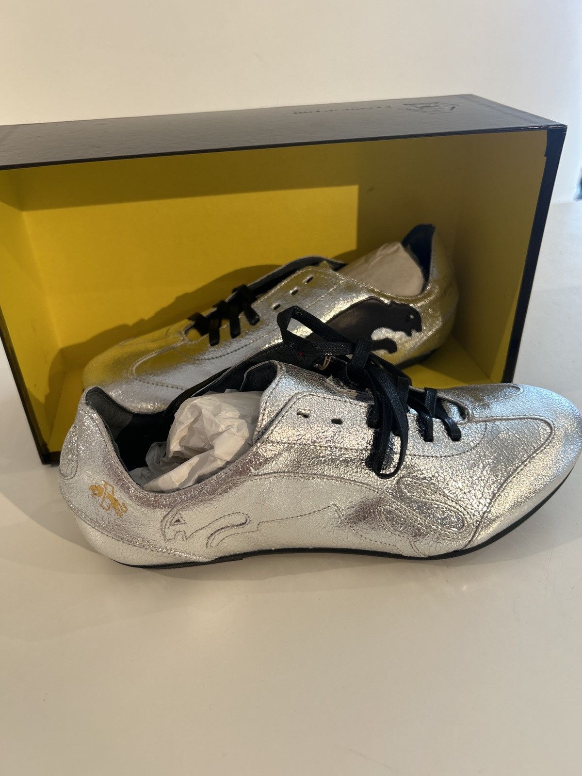 Puma Puma x Van Slobbe | Sprint Logo | Silber CAT | NEW! Size US 7.5 / IT 37.5 - 1 Thumbnail