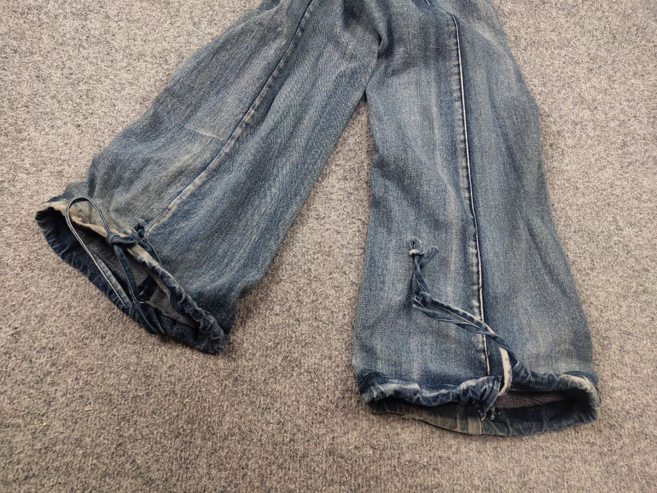 Le Grande Bleu (L.G.B.) GR Vintage Faded Y2K lGB Y2K Opium Style Cargo Flared Jeans Size 30" / US 8 / IT 44 - 5 Thumbnail