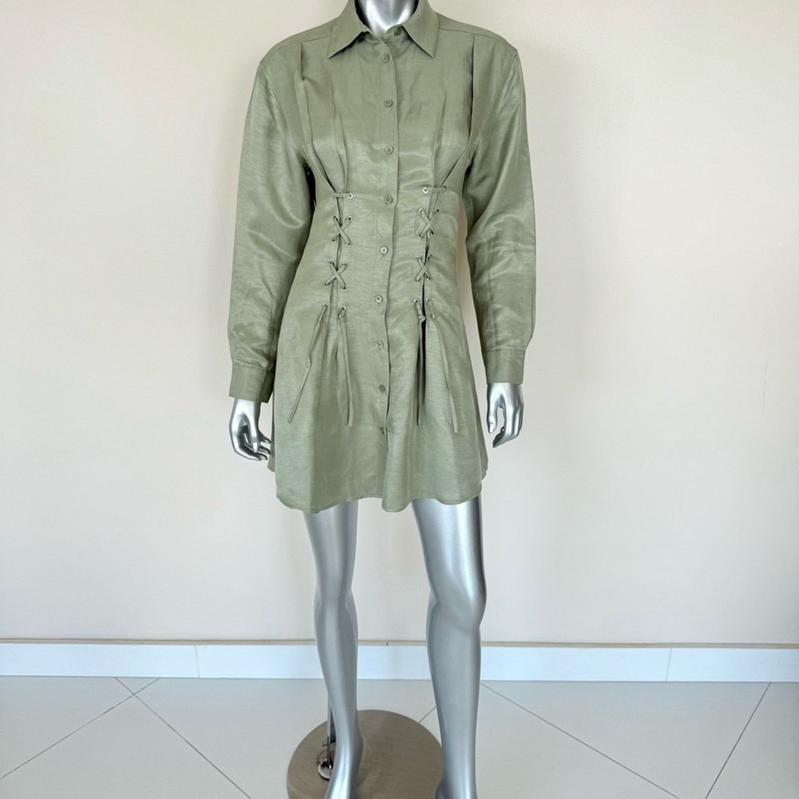 The Kooples NWT!!! The Kooples women linen shirt dress size 1 or M 465$ Size M / US 6-8 / IT 42-44 - 2 Thumbnail
