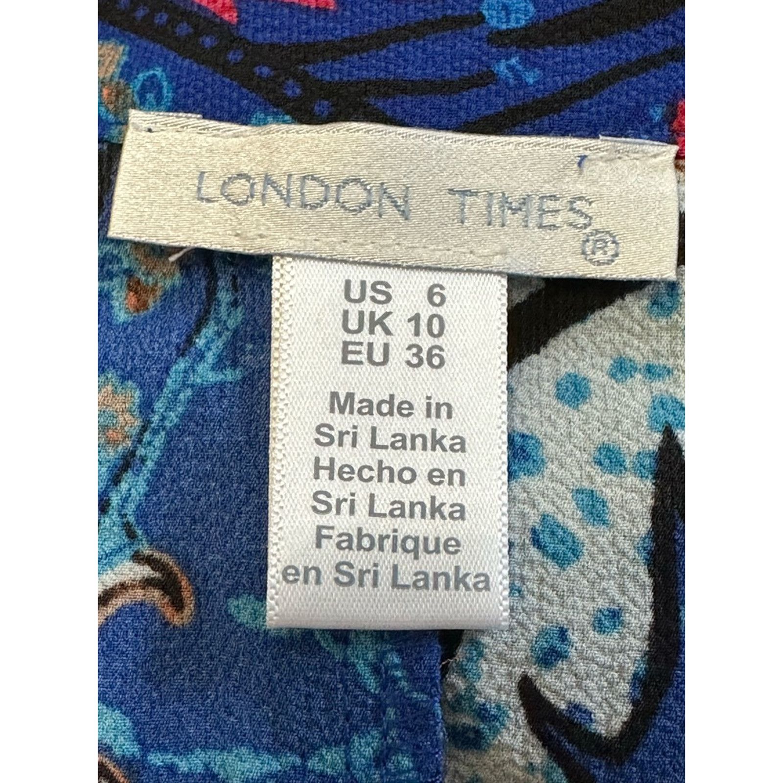 Other London Times ALine Dress Boho Belted Waist Multicolor 6 NWOT Size M / US 6-8 / IT 42-44 - 10 Thumbnail
