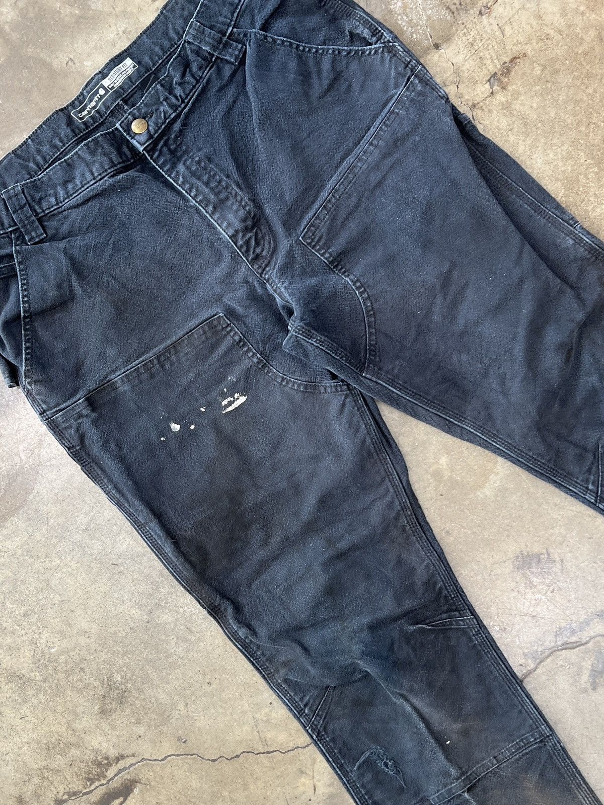 Carhartt Carhartt Carpenter Denim Paint Distressed Sz. 38 Size US 38 / EU 54 - 4 Thumbnail