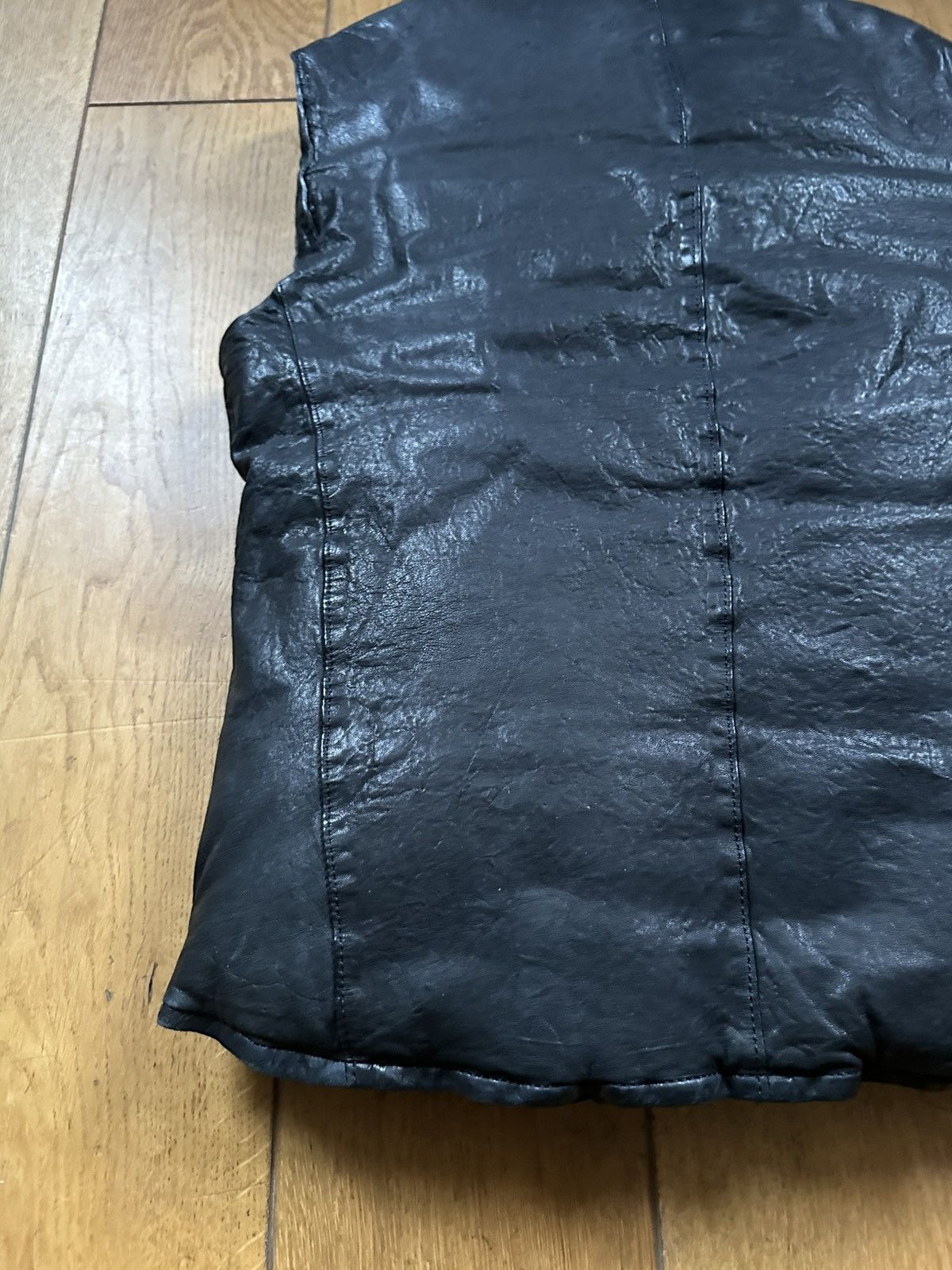 Isamu Katayama Backlash Metallic Navy Leather Down Vest JP 2 Fits US S Size US S / EU 44-46 / 1 - 24 Thumbnail