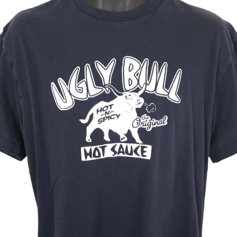 Old Navy VINTAGE Old Navy T-Shirt Mens Size L Ugly Bull Hot Sauce Black Cotton Crew Neck Short Sleeve Y2K Size US L / EU 52-54 / 3 - 2 Thumbnail