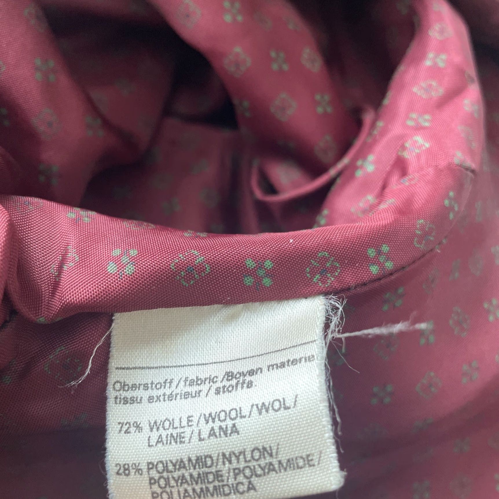 Vintage VINTAGE GOLDIX Full Zip Tweed Lambswool Bomber Jacket Womens L Green Belted Collar 90s City Retro VTG Belted Collar Womens Regular Jacket Size L / US 10 / IT 46 - 6 Thumbnail