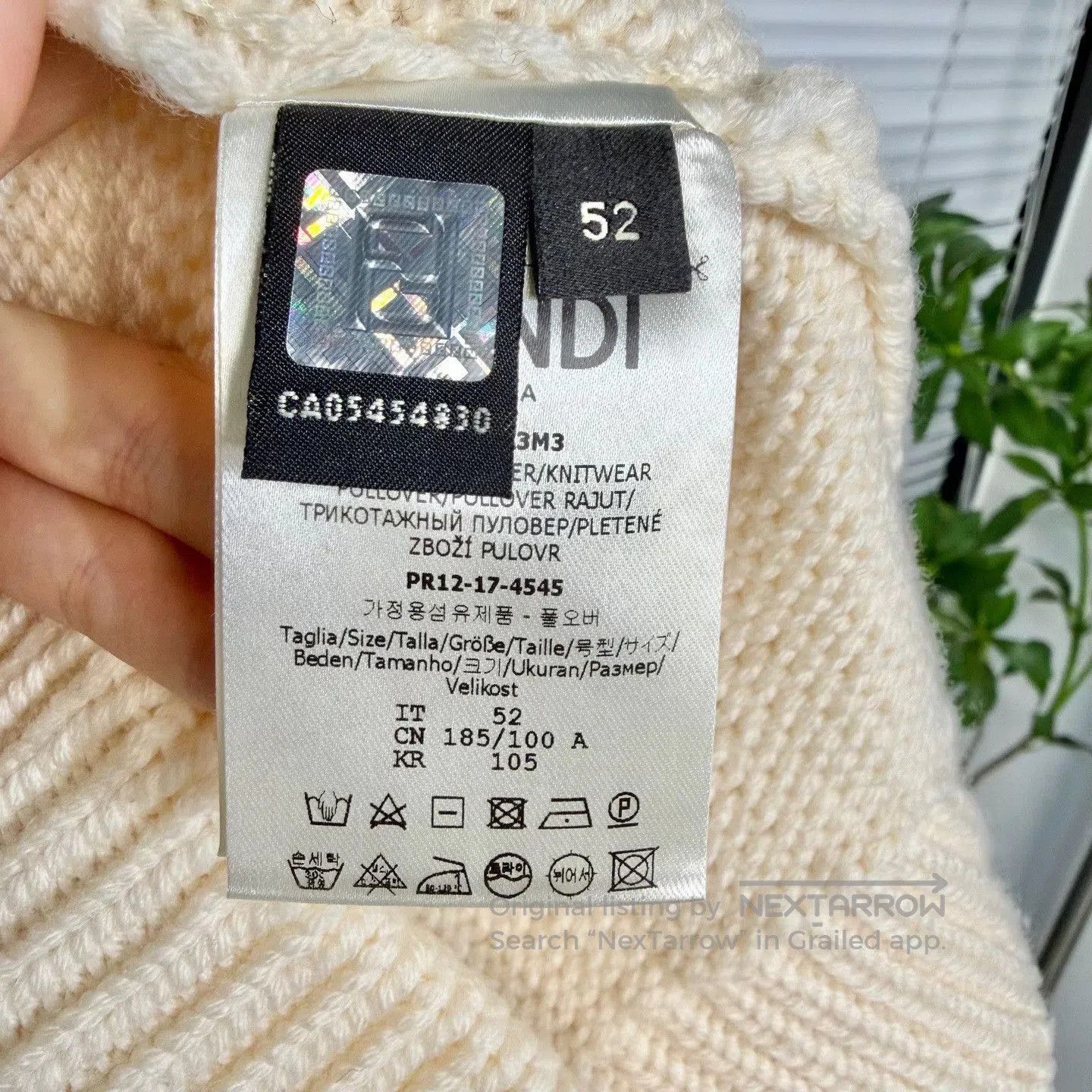 Fendi Fendi Embroidered Logo Knit Sweater. Size US L / EU 52-54 / 3 - 4 Thumbnail