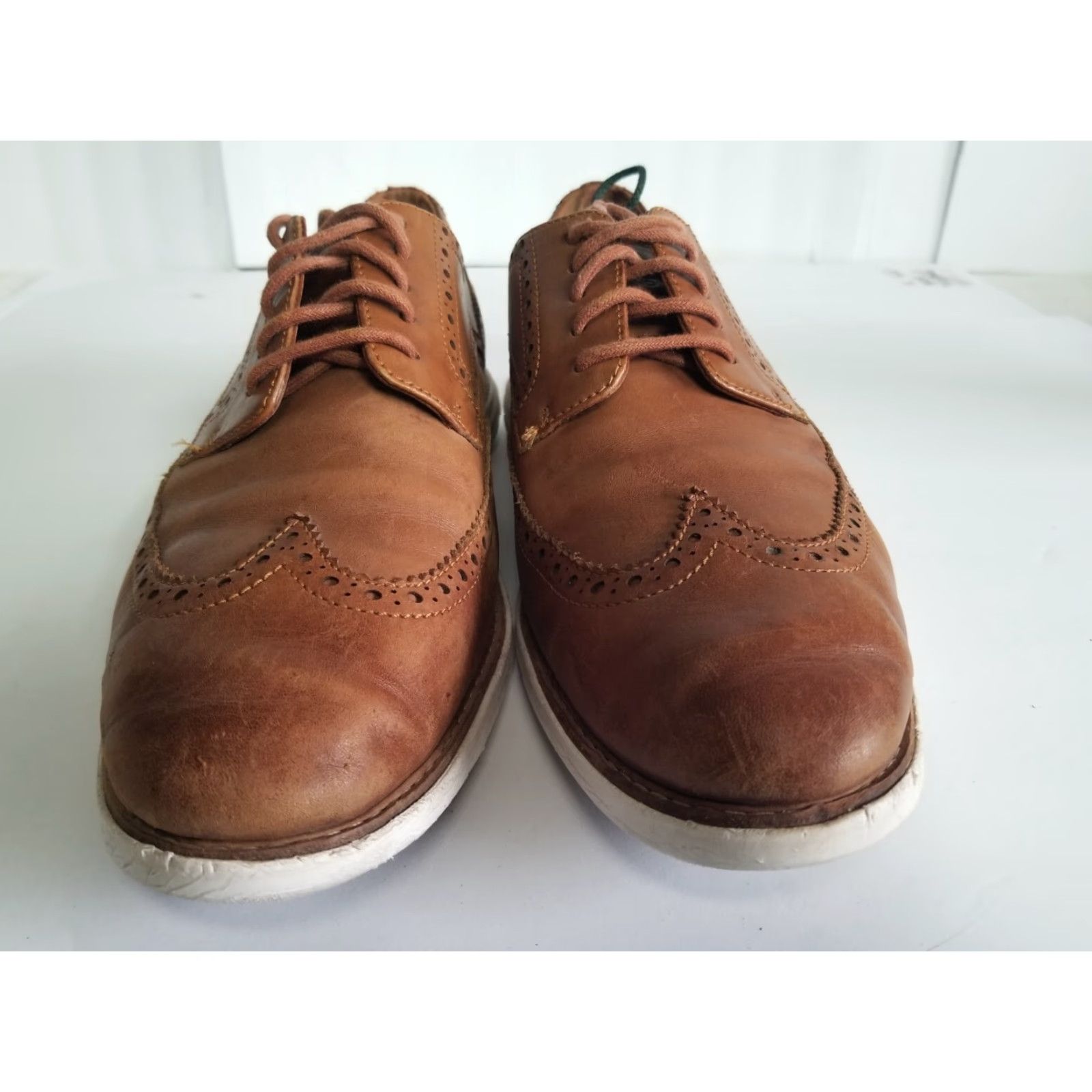 Cole Haan Cole Haan Wing Tip Oxford Dress Shoe Mens Brown Leather Size 12 M GrandEvølution Style 12 M C26930 Size US 12 / EU 45 - 6 Thumbnail