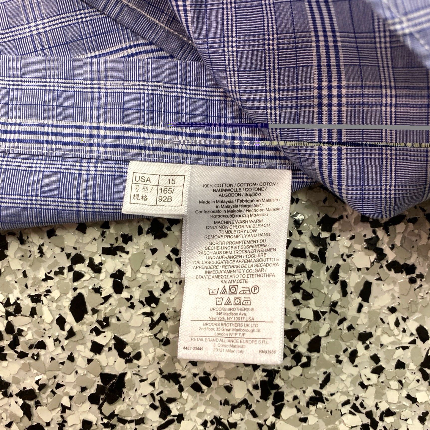 Brooks Brothers Brooks Brothers Dress Shirt Men’s 15 34 Blue Size Medium Regular 100% Cotton Classic Regent Non-Iron Long Sleeve Buttoned Cuff Size 42R - 5 Thumbnail