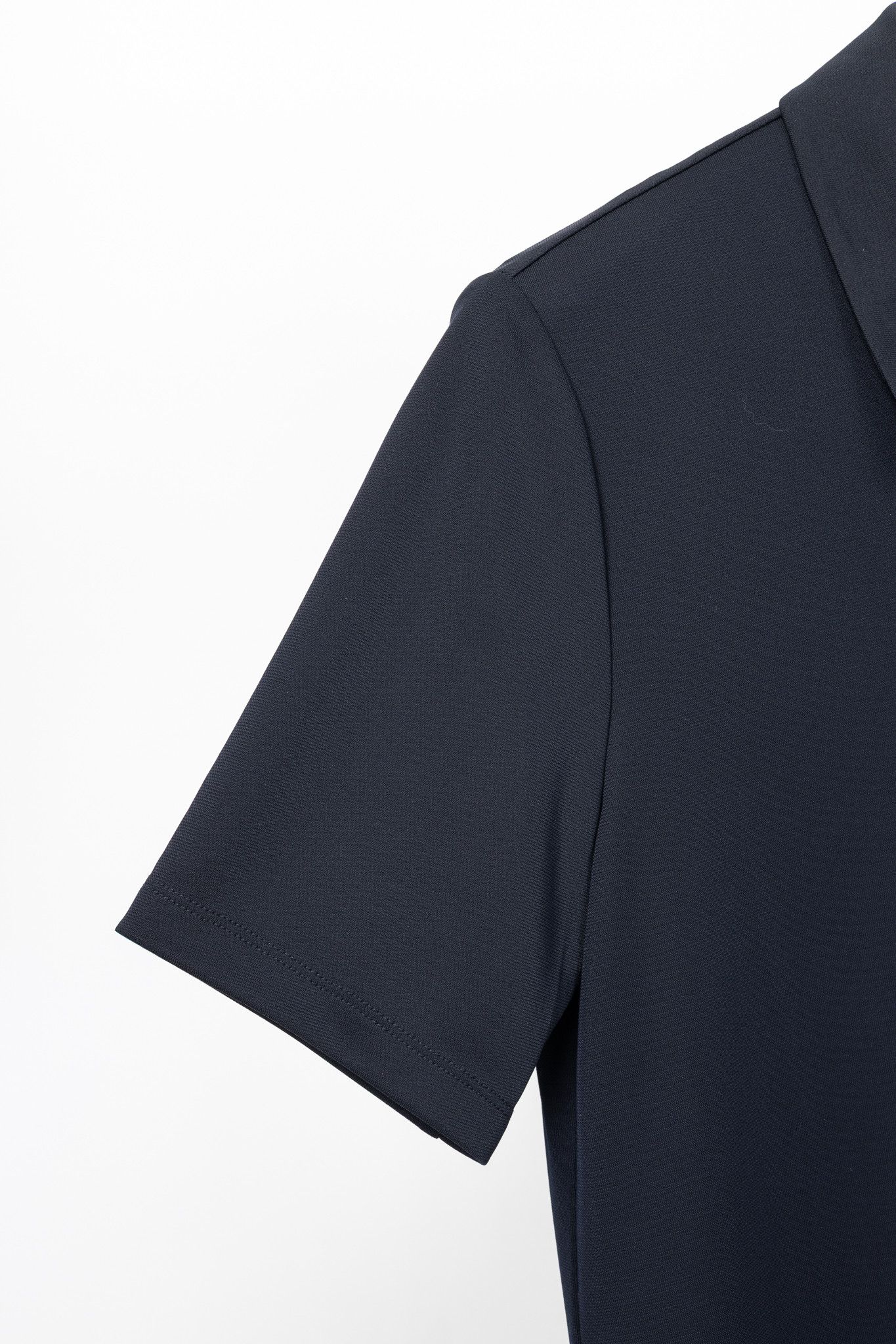Tibi Tibi Navy Harlow Jersey Slim Short Sleeve Shirt Size M / US 6-8 / IT 42-44 - 5 Thumbnail