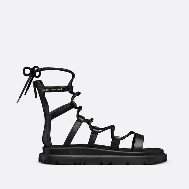 image of Dior O1Bcso1Str0224 Abbesse Sandals In Black, Women's (Size 5)